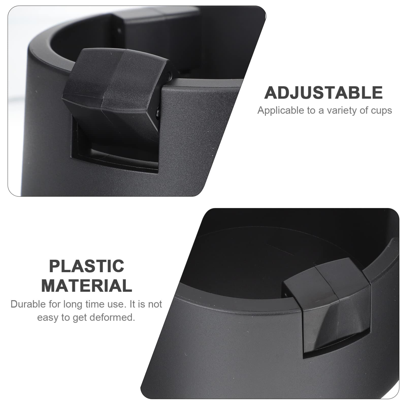 Desk Cup Holder, Drink Holder With Anti-Slip Adjustable Non-Tipping, Table Coaster Cup Holder For Table Desk Boat Couch (Black)