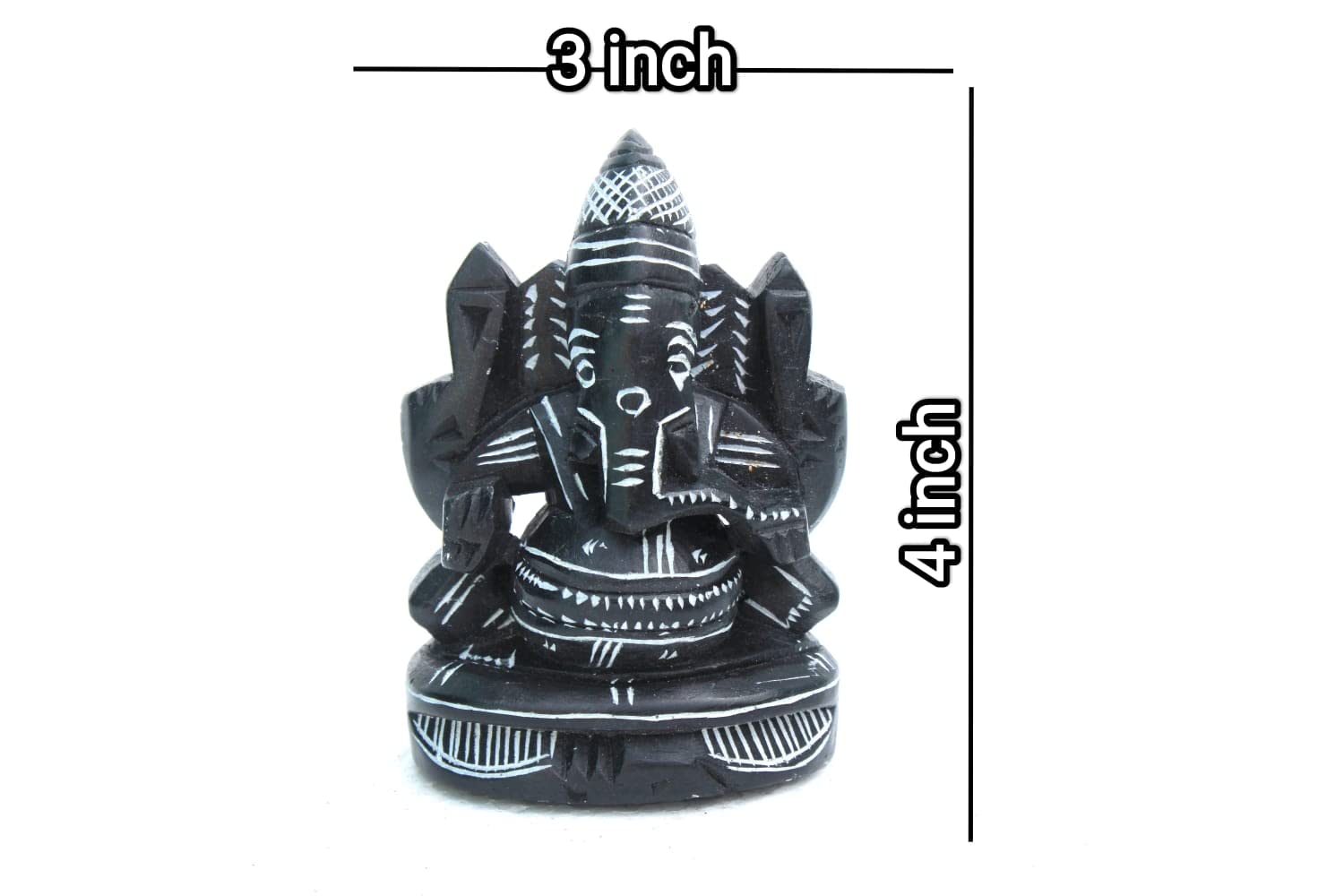 Mynaksha Small Ganesh Idoll Stone/Ganesh Sculpture Idol/Kan Drishti Ganapathy/Vinayakar Stone Idols/Ganesh Ji/Vinayakar Peruman/