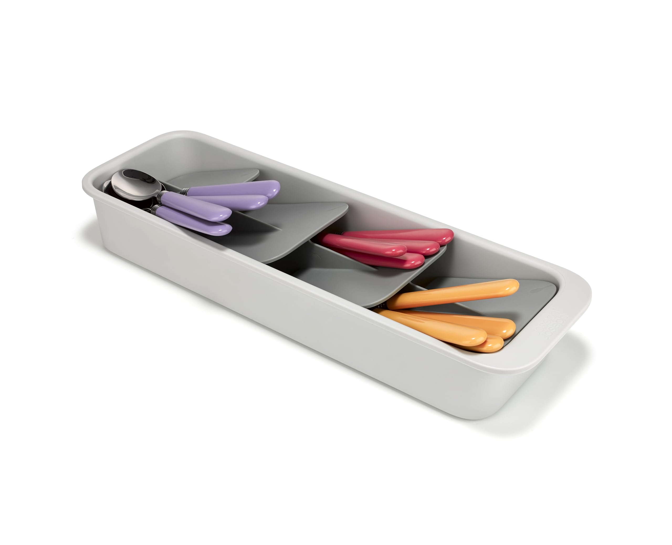 Joseph Joseph DrawerStore Compact Tiered Flatware Cutlery Kitchen Drawer Organizer, Disassembles for Easy Cleaning, Recycled Pla