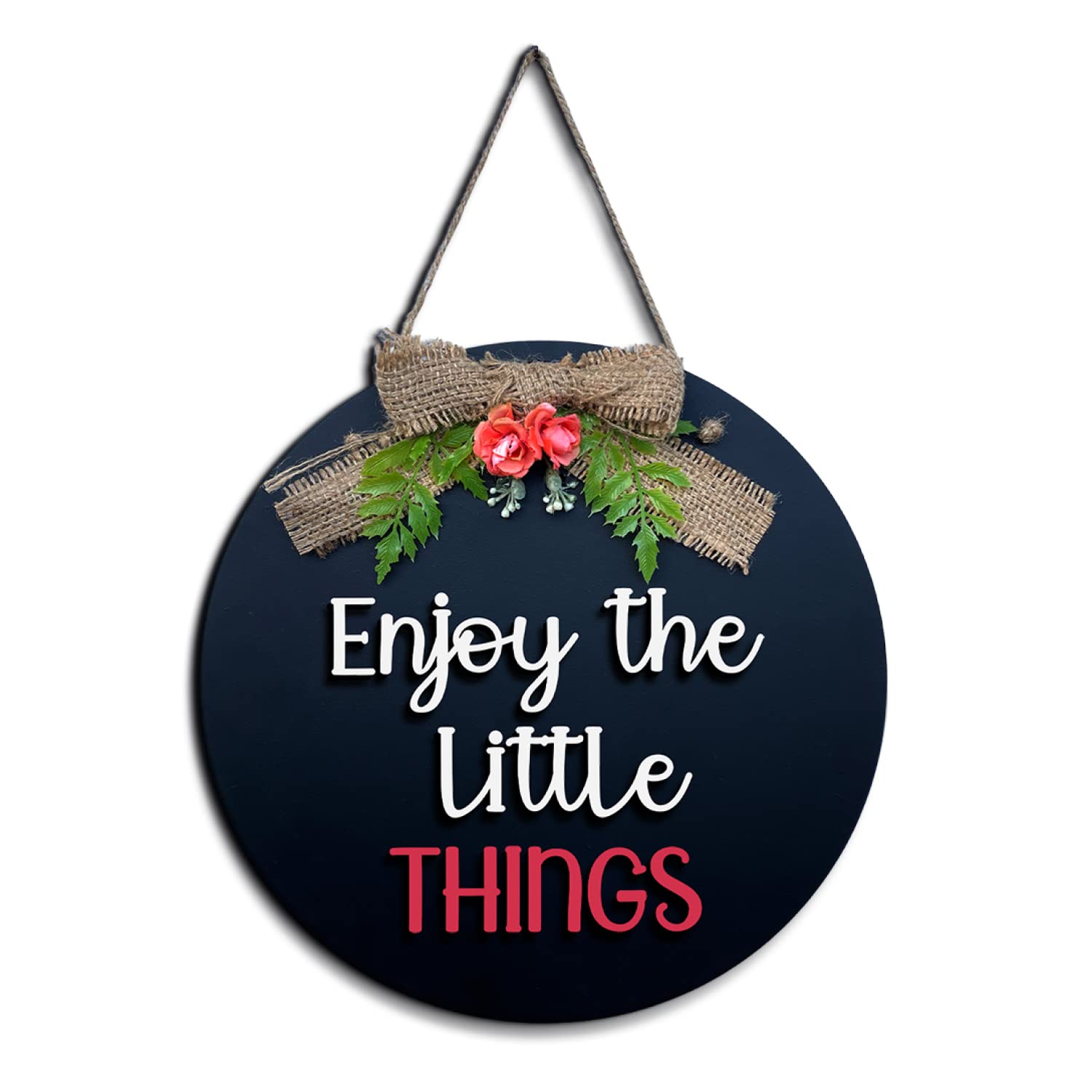 Chalk My Theme Enjoy Little Things Home Decor Wall Hanging Frame Board For Kitchen, Living Room, Study Room, Office, Cafe, Resta