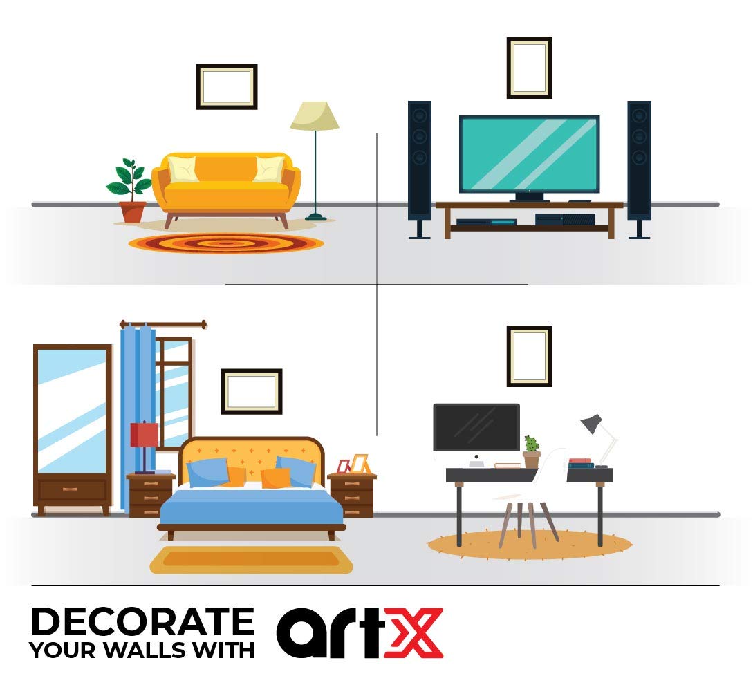 ArtX Paper Powerful Shiv Mantra Om Namah Shivaya Religious Wall Art Framed Painting Multicolor (18 X 23.5 Inches)