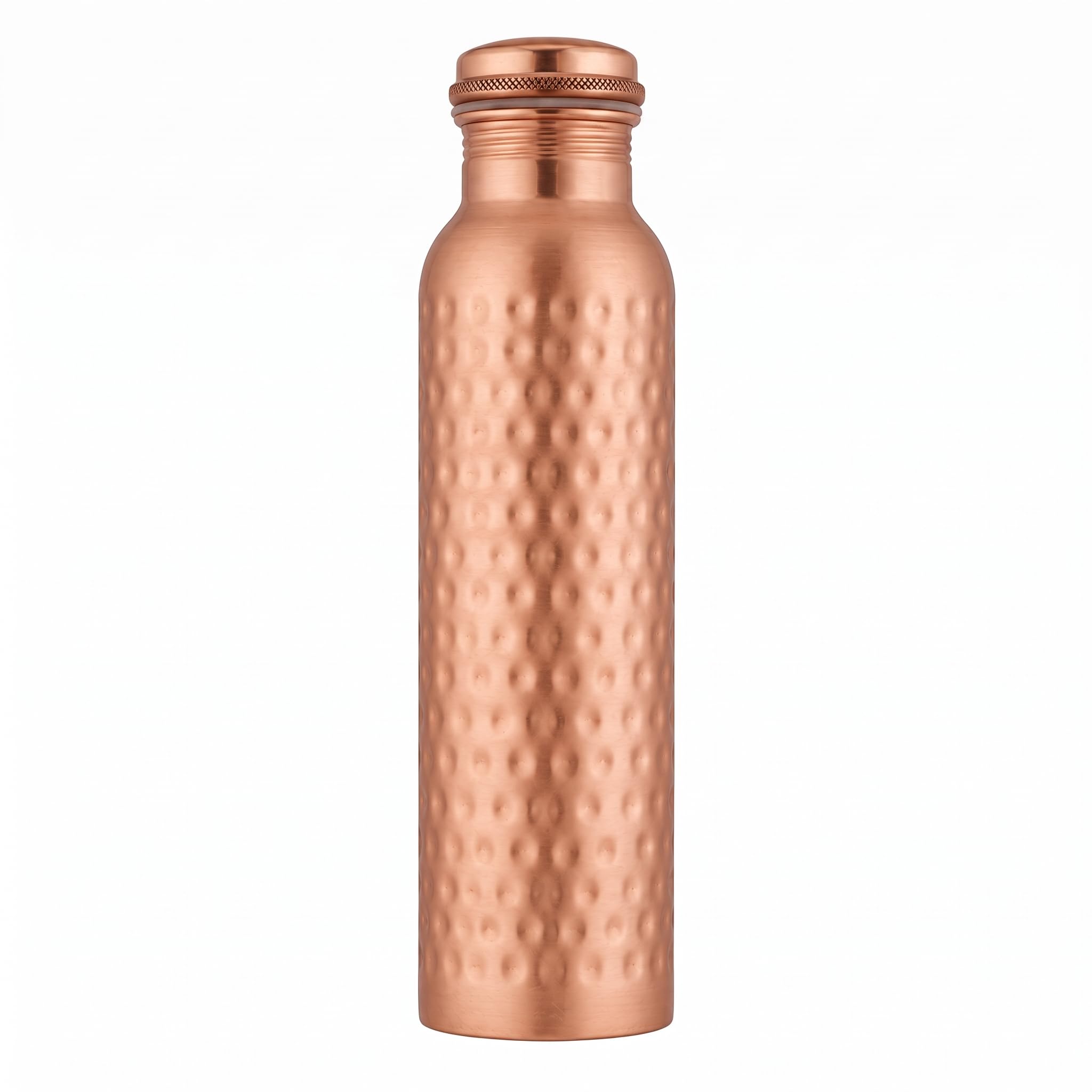 Pure Copper Water Bottle 1 Liter, Hammered Finish, Reusable Drinking Bottle