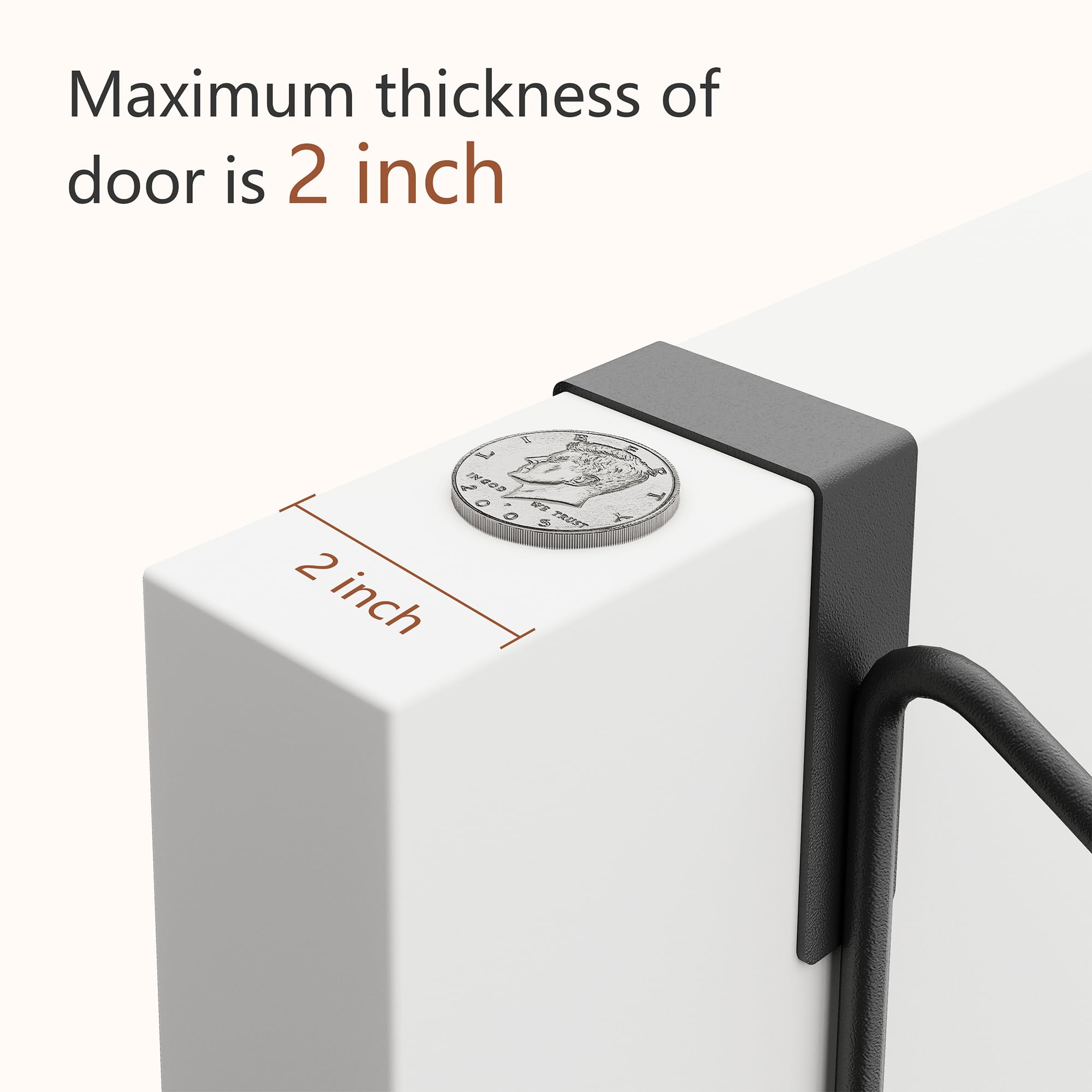 Tajsoon Over The Door Hanger Expandable & Adjustable, Over Door Clothes Hanger Rack For Towel & Coat, Bathroom Over Door Clothes