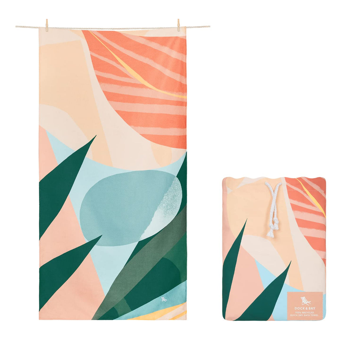 Dock & Bay Bath Towel - For Home - Quick Dry, Super Absorbent - Includes Bag - Retreat - Congo Canopy, Small (85X40Cm, 33X16)