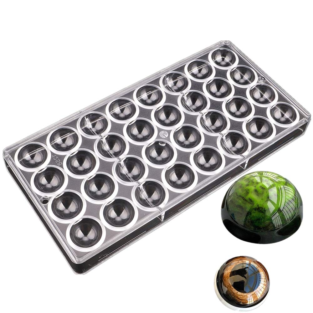 Lobake 32 Cavities 2.7Cm Diameter Half Ball Shape Polycarbonate Pc Chocolate Mold Starry Heven Candy Making Mouls Diy Bakery Too