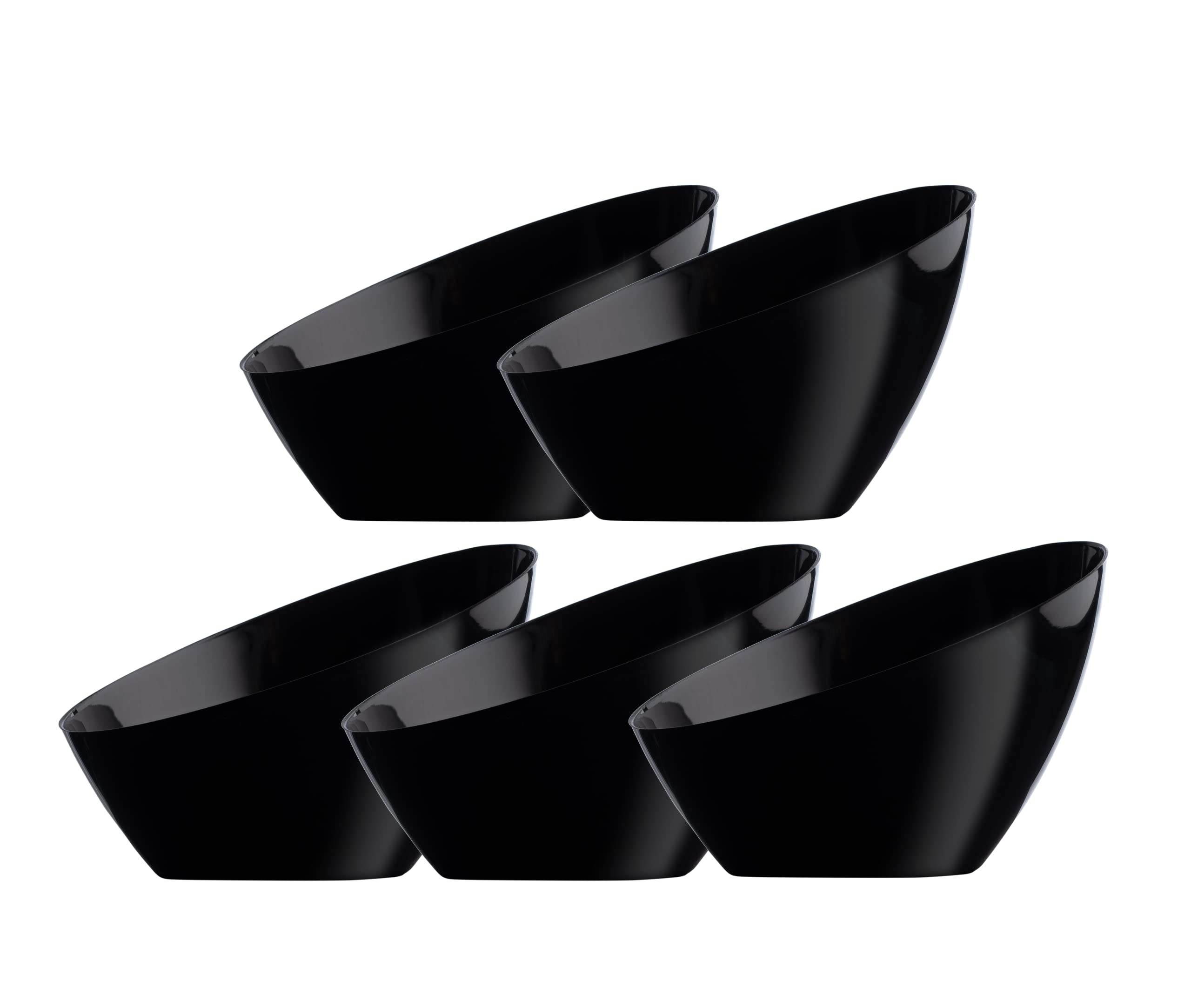 Posh Setting Clear Serving Bowls Small Plastic Candy Bowl For Weddings, Buffet, Offices, Disposable Hard Plastic Small Angled Bo