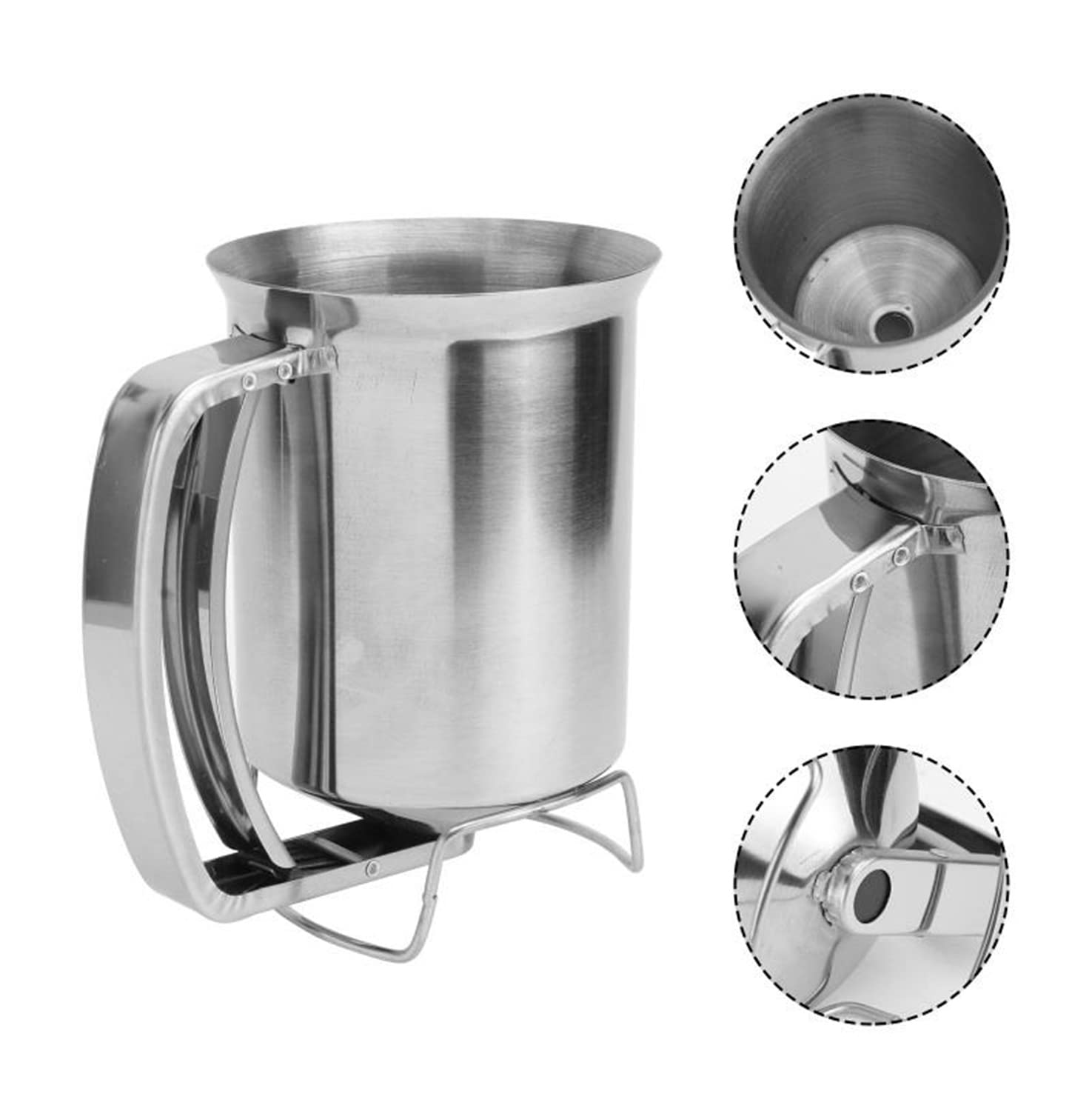 Stainless Steel Pancake Cupcake Batter Dispenser Tool - 30 Oz Professional Kitchen Tool For Baking - Perfect For Cake, Cupcakes,