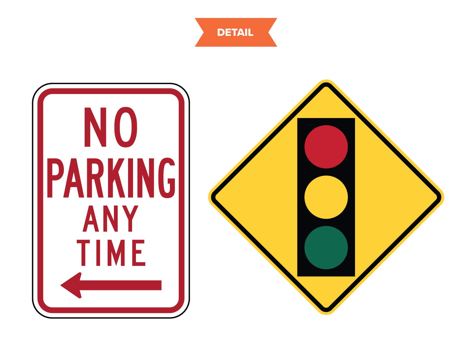 Sunny Decals Street Signs Wall Decals - Set Of 10 Removable Fabric Wall Stickers