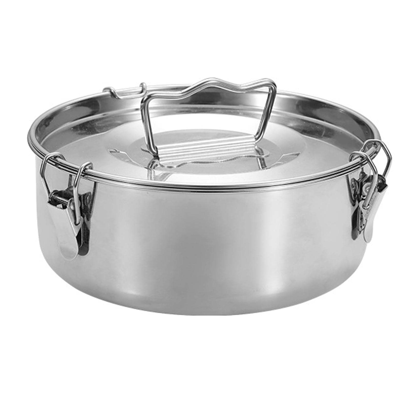 Flan Mold, Stainless Steel Flan Pan Mold, Flanera Flan Maker With Lid And Buckle, Ergonomic Handle, Large Capacity Round Cake Ba