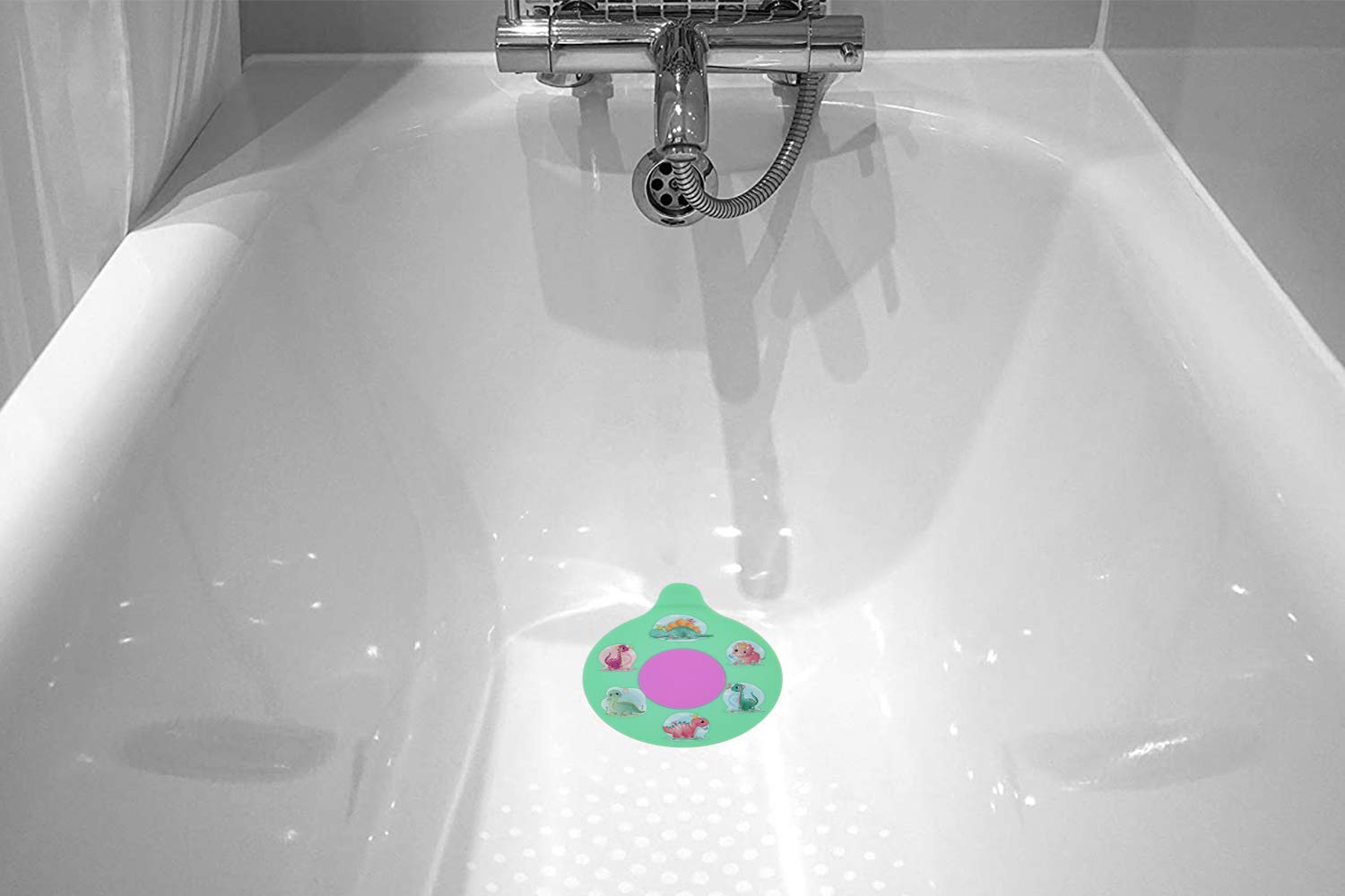 Wszcml Bathtub Drain Stopper, Silicone Tub Stopper Plug, Universal Bath Drain Cover, Beautiful Coral Reef Illustration, Kids Tot