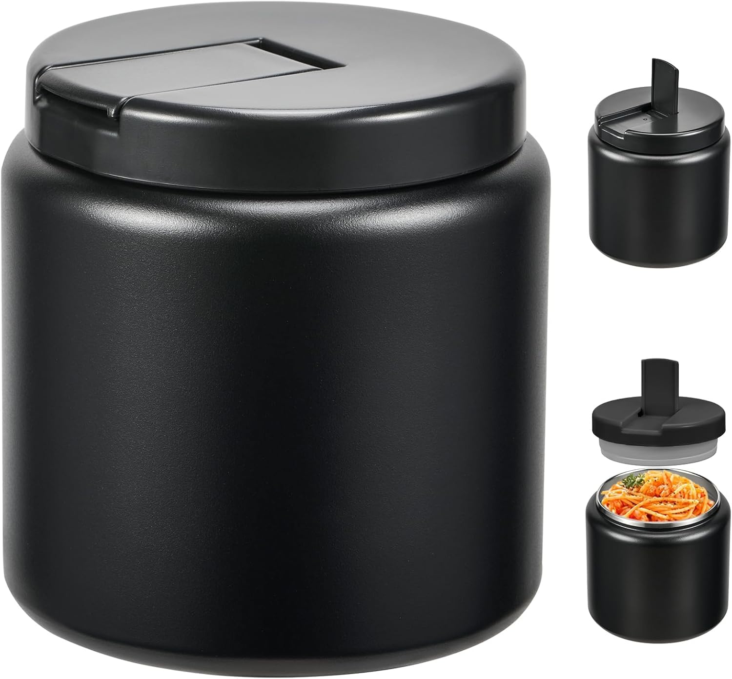 Reeple 26oz Kids Jar for Hot Food, Insulated Vacuum Food Jar with Buckle Lid, Stainless Steel Wide Mouth Leak Proof Insulated Lu