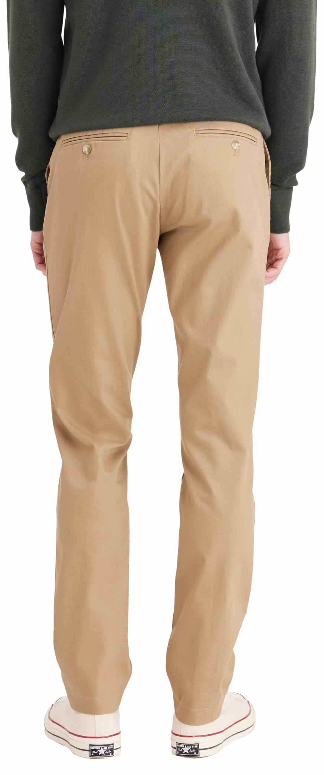 Dockers Mens Slim Fit Signature Khaki Lux cotton Stretch Pants, New British Khakhi, 36W x 30L