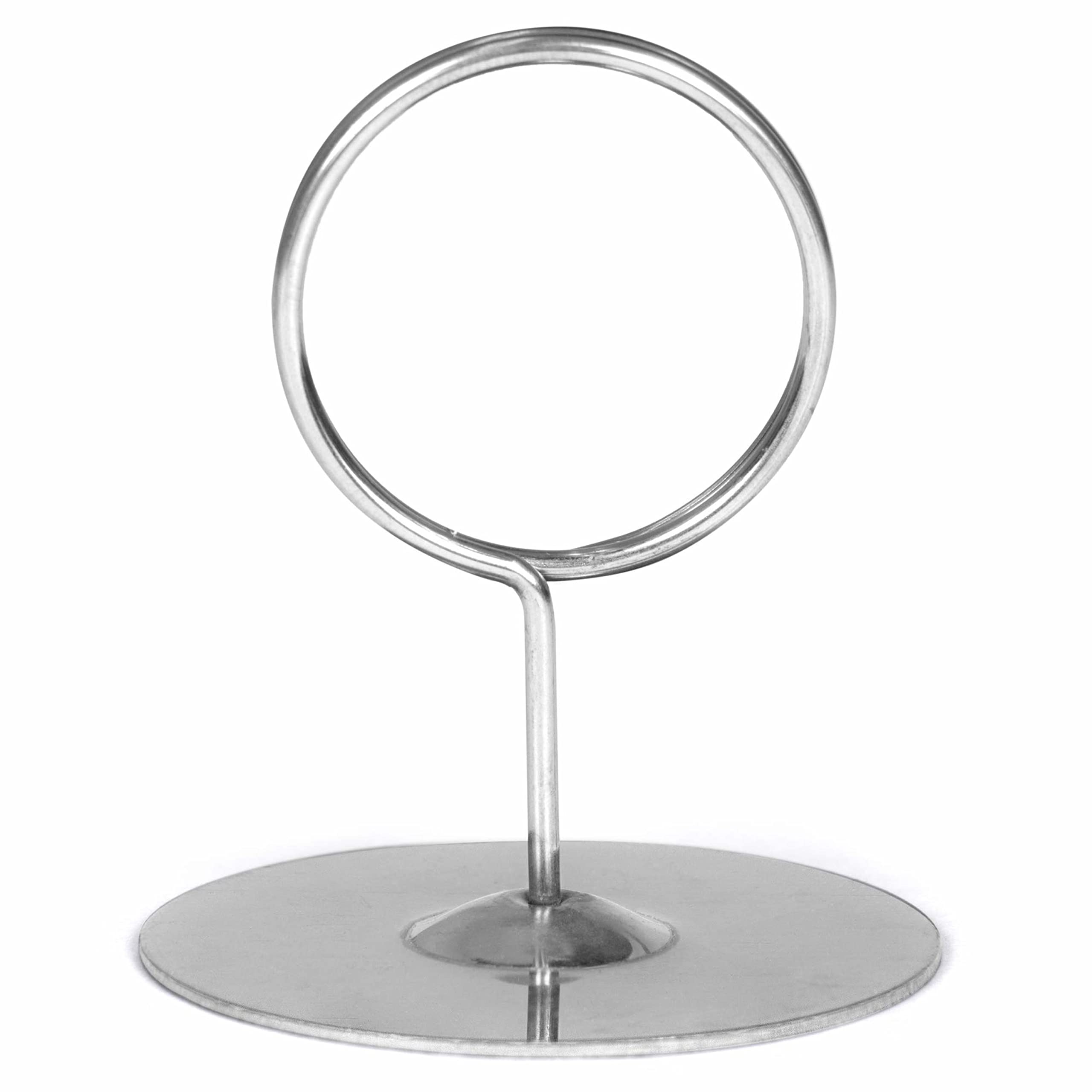 12-Pack Of 2.25'' Table Number Holder, Menu, And Place Card Stands | Tabletop Stainless Steel Ring-Clip Card Markers & Photo Hol