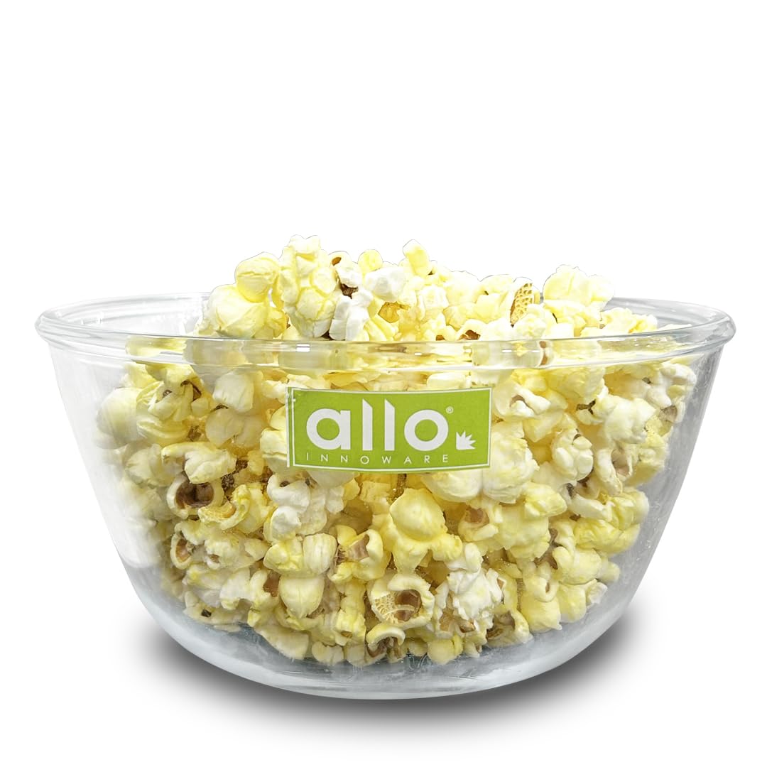 Allo Food Safe Borosilicate Glass Mixing & Serving Bowls for Kitchen, Microwave Safe, Dishwasher and Freezer Safe Bowl, 1000ML, 