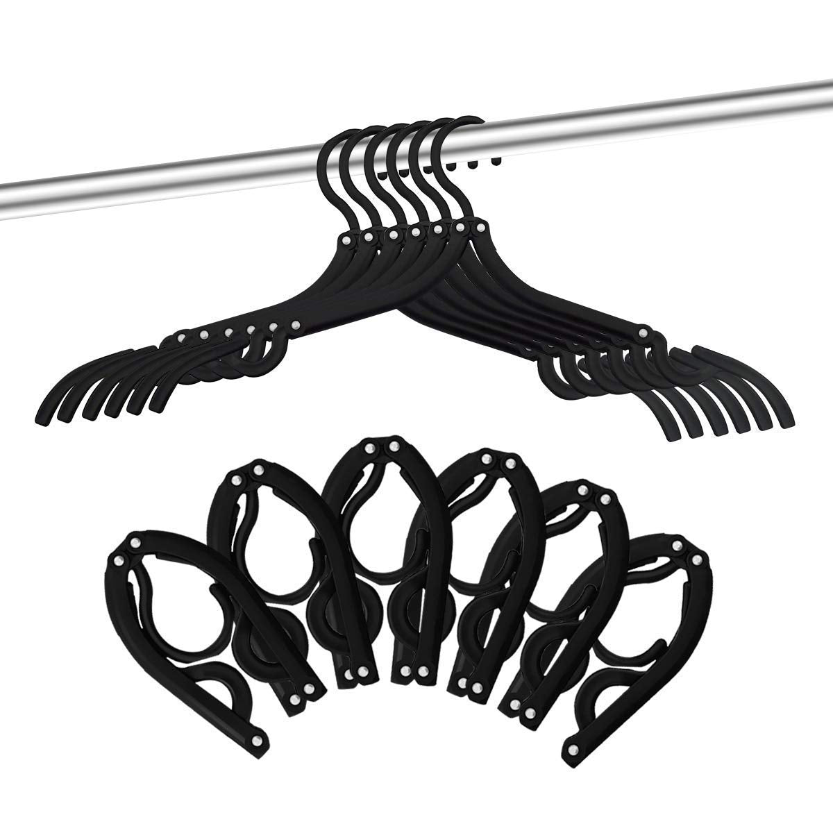 12 Pcs Travel Hangers - Cruise Ship Essentials Portable Folding Clothes Hangers Travel Accessories Foldable Clothes Drying Rack