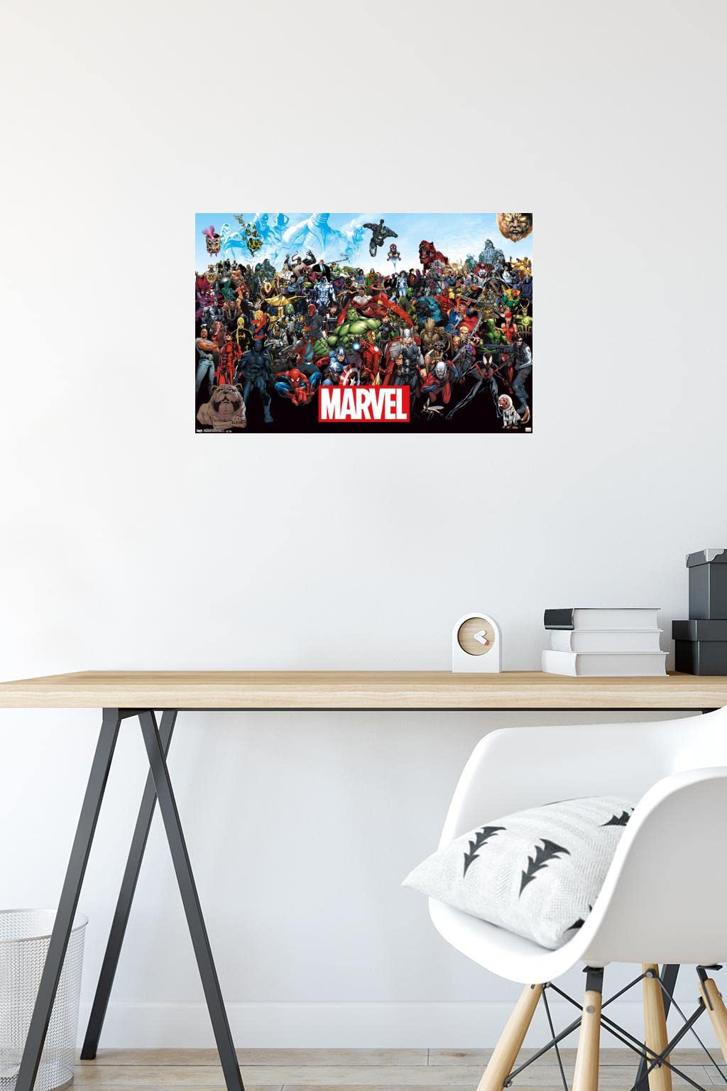 Trends International Marvel Comics - The Marvel Lineup Wall Poster, 14.72'' X 22.37'', Premium Unframed Version