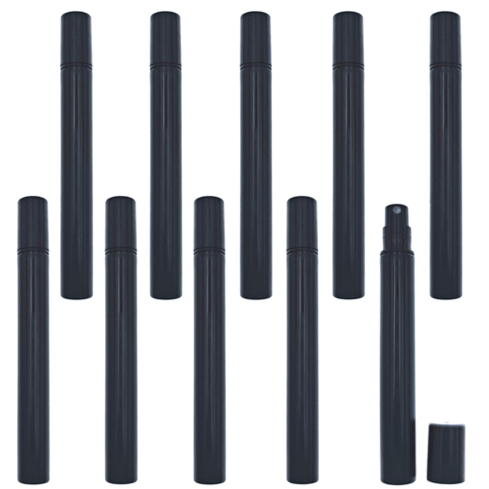 Rikwog 10Pcs Mini Spray Bottles, 5Ml Plastic Refillable Empty Fine Mist Perfume Bottles Portable Sample Spray Containers For Tra