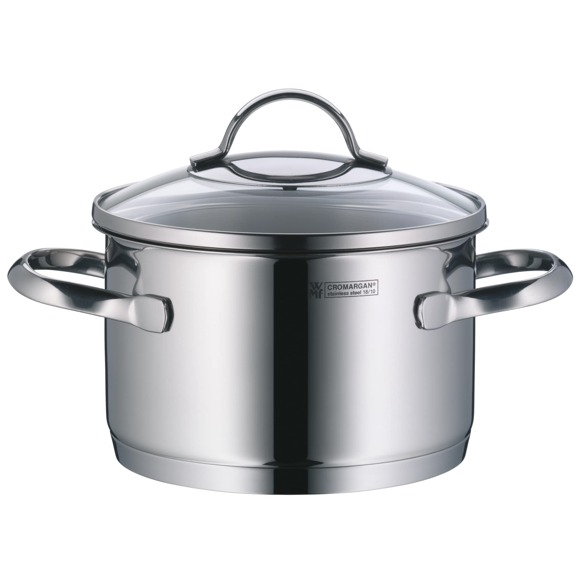 WMF Pot Set 4-Piece, Induction-Suitable, Polished Stainless Steel, Silver, 52.7 x 28.8 x 21.8 cm, Model 723046
