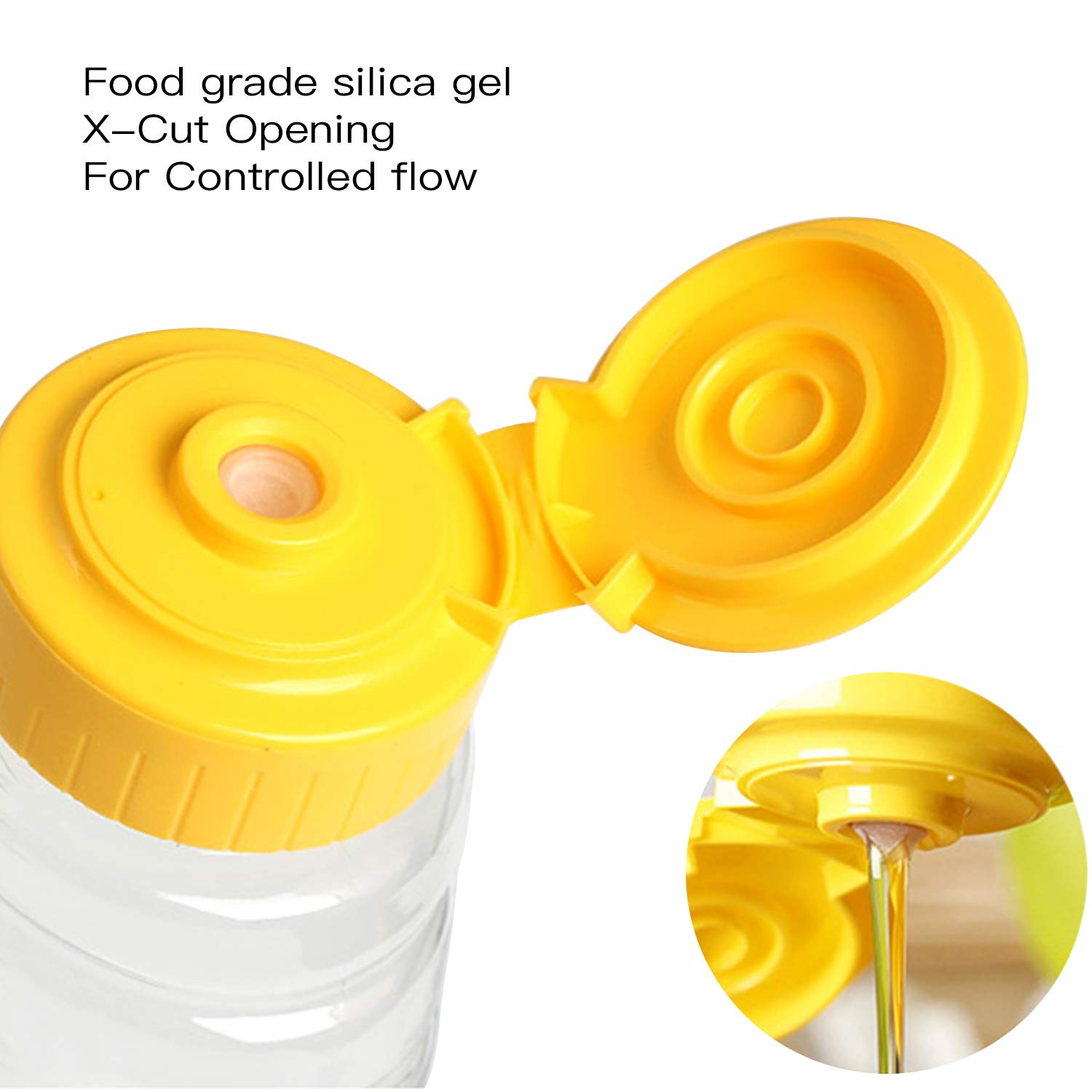 Lainrrew 6 Pcs 12 Oz Honey Jars, Plastic Honey Bottles Clear Empty Honey Containers Honey Dispenser Squeeze Honey Bottle With Le