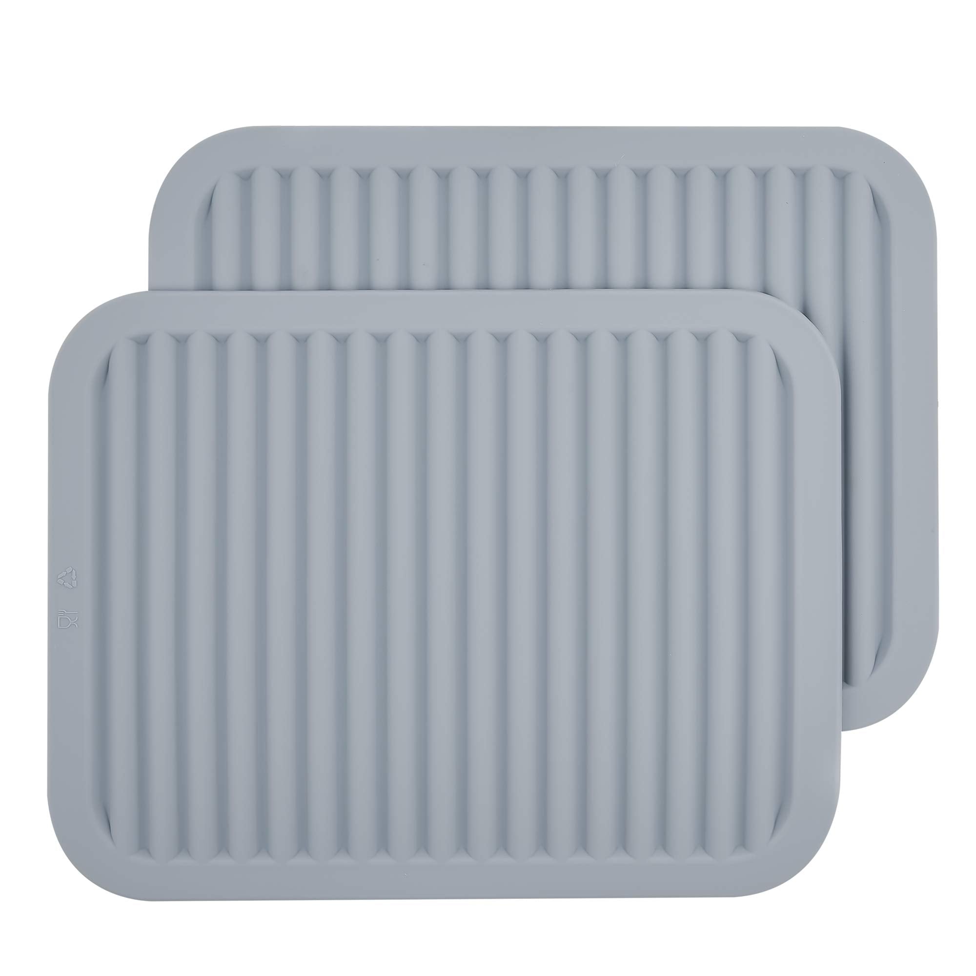 Zoyizi Silicone Trivets For Hot Dishes Pots&Pans, Hot Pads For Kitchen, Flexible Small Drying Mat, Large 12X9 Pot Holders, Heat