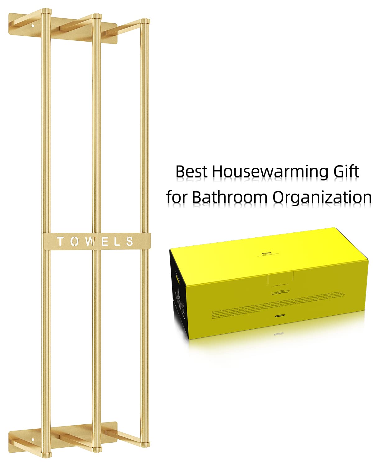 Bathroom Towel Storage  Bethom Wall Towel Rack for Rolled Towels  Bath Towel Holder Wall 30 Inch  Towel Racks Wall Mounted for Small Bathroom  Gold