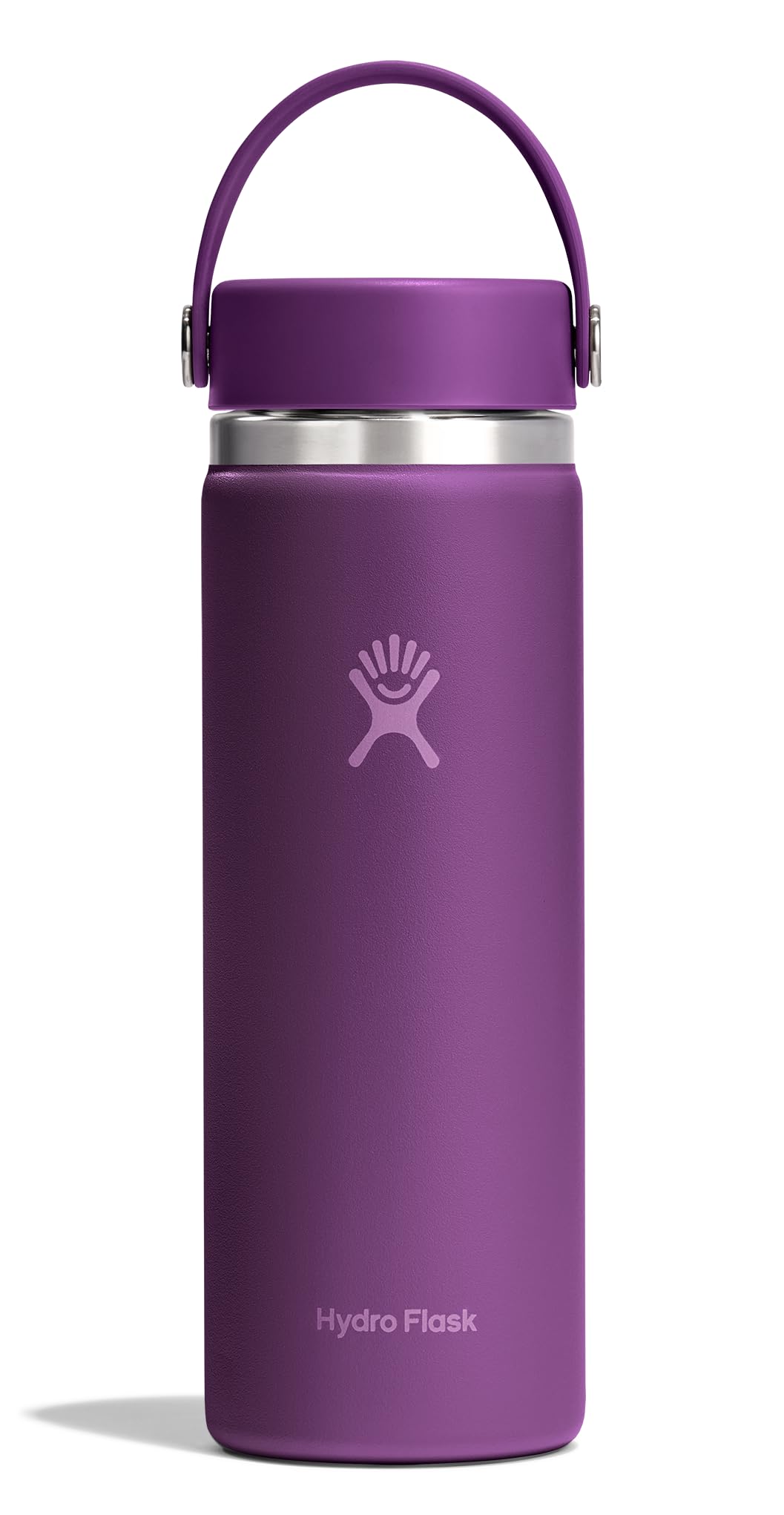 Hydro Flask Water Bottle - Insulated Stainless Steel - Wide Mouth Flex Lid, Non Spill, Leakproof and Refillable in 20 Oz Beachpl