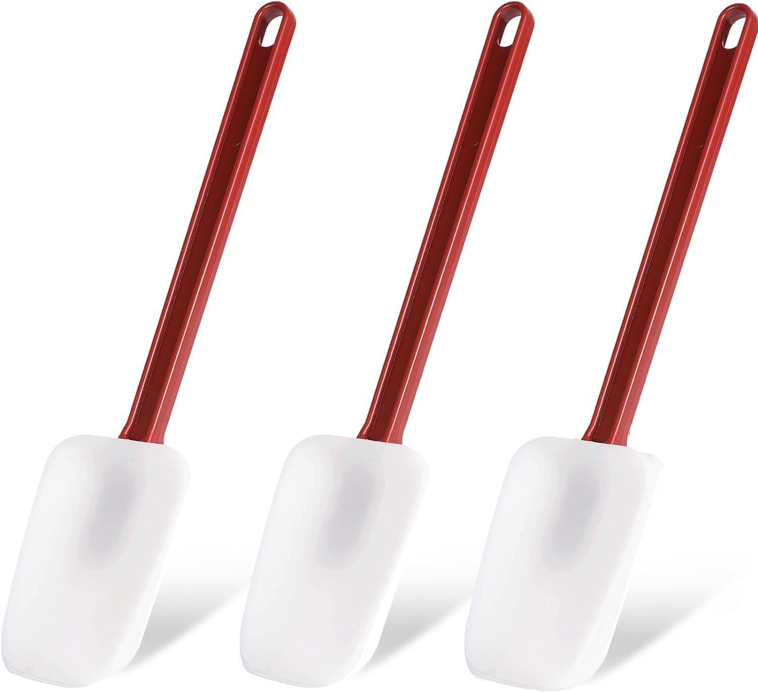 Silicone Rubber Spatula and Spoon Rubber Spatula Set of 3, High Heat Spatula Spoon, Commercial Spatula for Cooking, Commercial R
