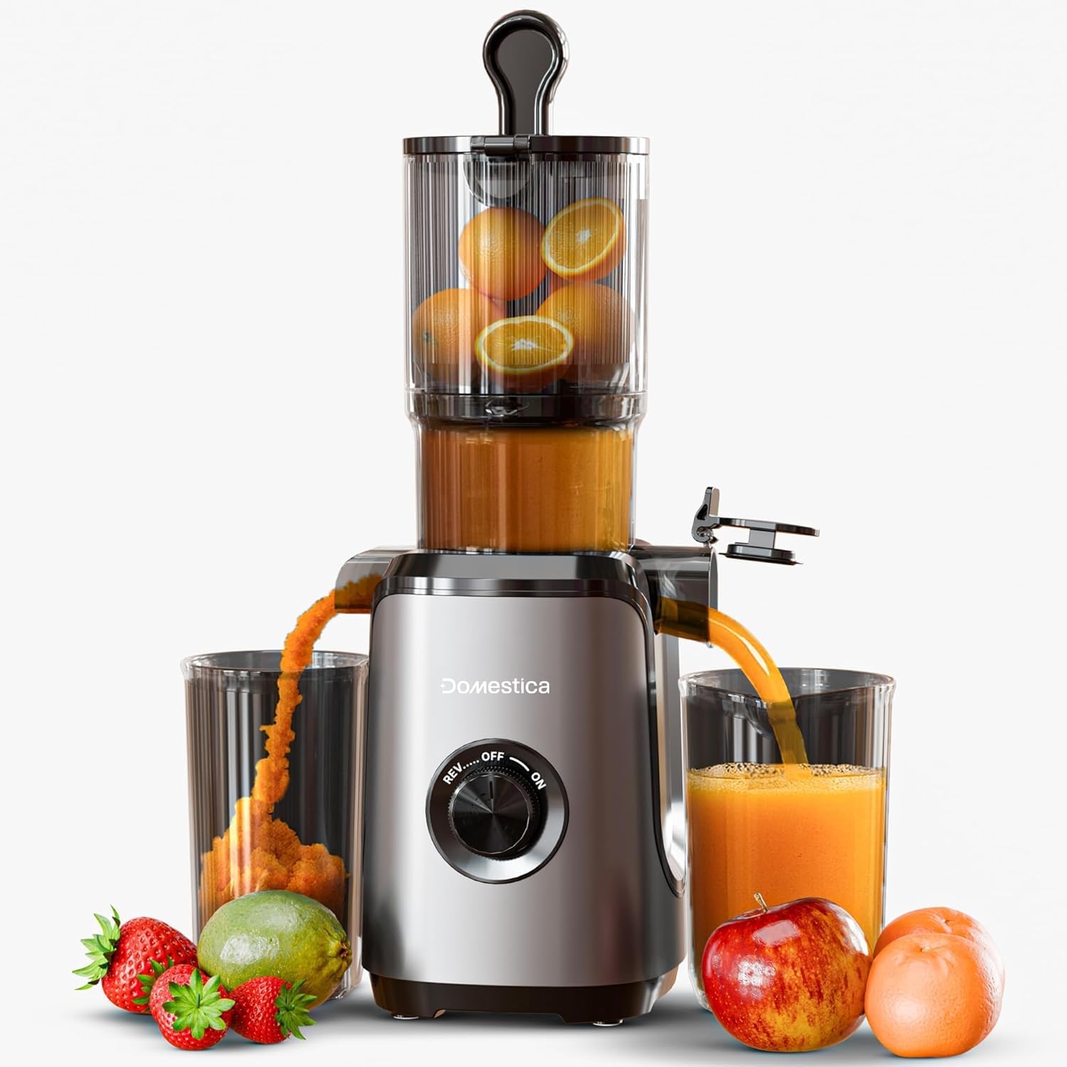 Domestica Dripdrop Cold Press Juicer For Home | Slow Juicer For Fruits, Veggies & Nut Milk With Bldc Motor | High Juice Yield, L