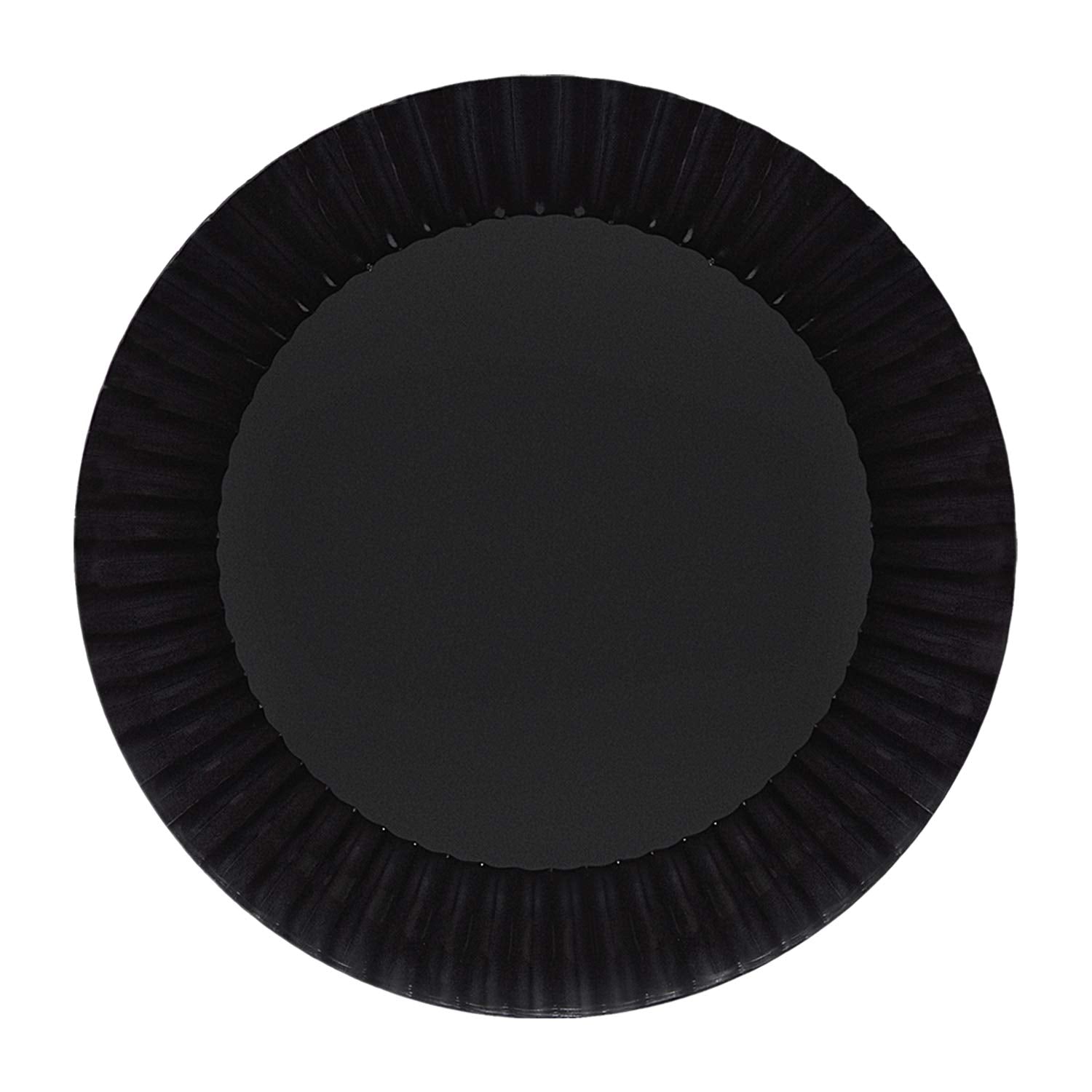 Party Essentials Deluxe Quality Hard Plastic 40 Count Party/Dinner Plates, 10-1/4-Inch, Black