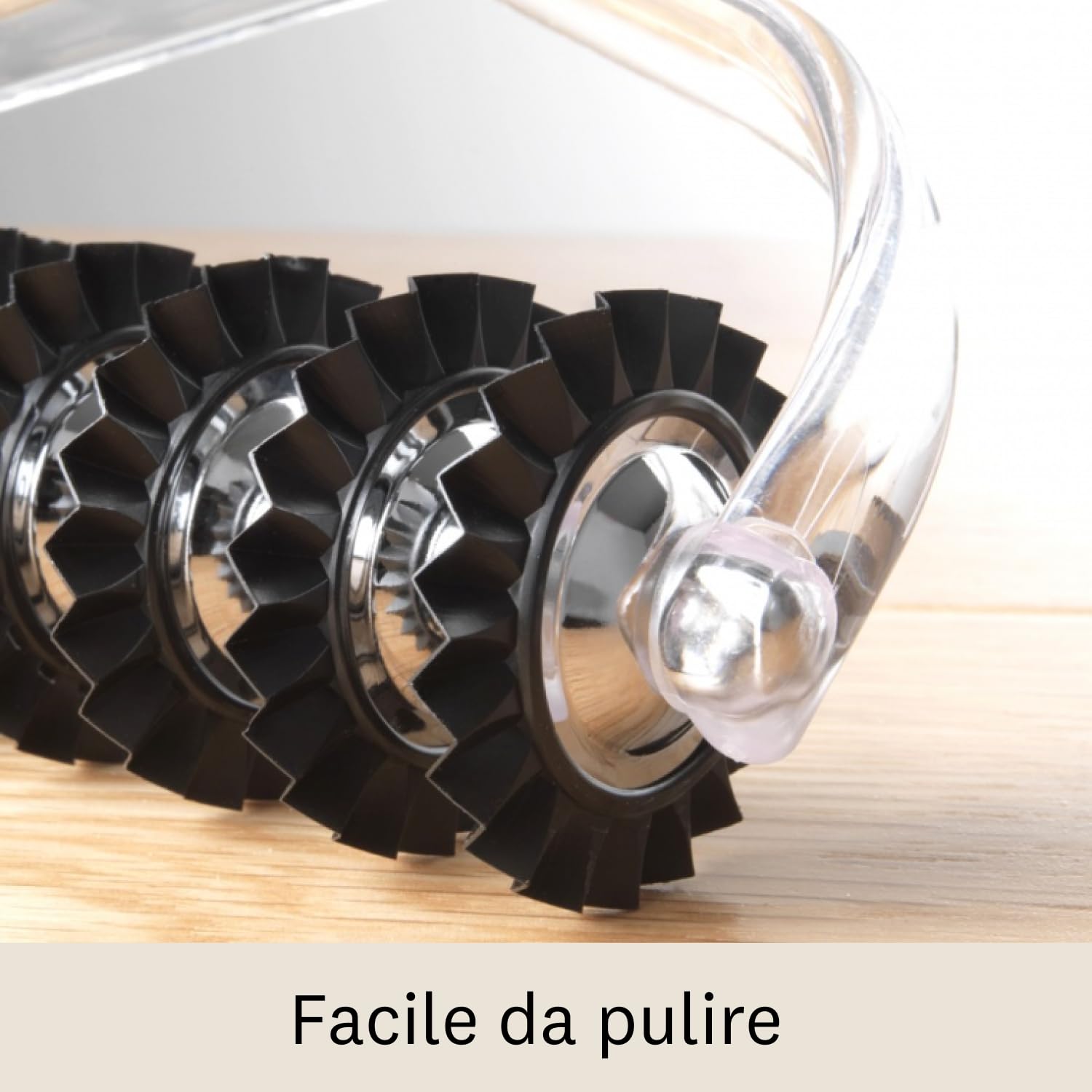 Marcato Design Atlas Made In Italy Pasta Cutter Bike, 9 Interchangeable Wheels, Clear