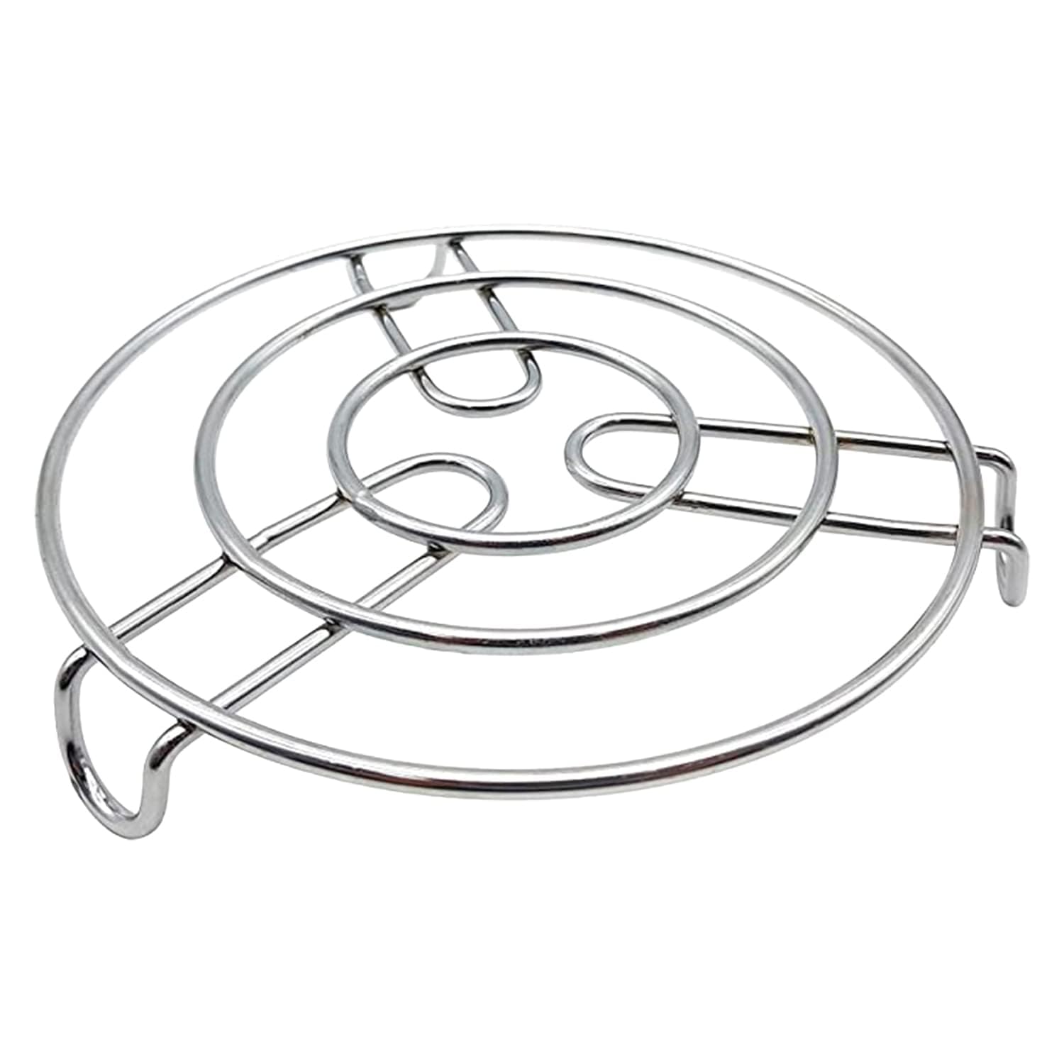 Vishlist Iron Stand | Stainless Steel Trivet |Round Steamer Rack For Kitchen | Heat Resistant Hot Plate Dishes Holder | Cooker D