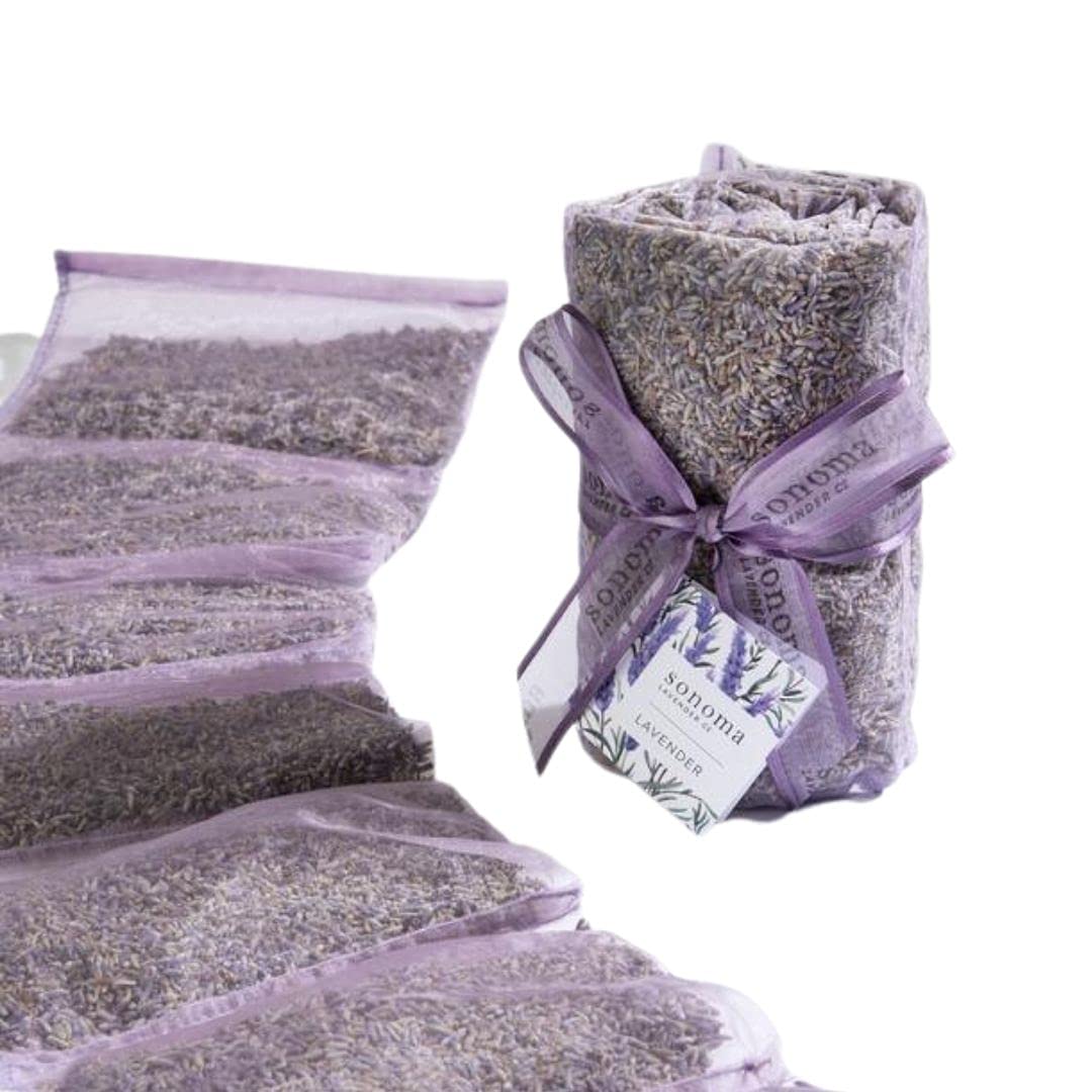 Sonoma Lavender Dried Lavender Sachets by The Yard for Drawers and Closets, Natural Air Freshener for Home, Car, Bag, Room, and 