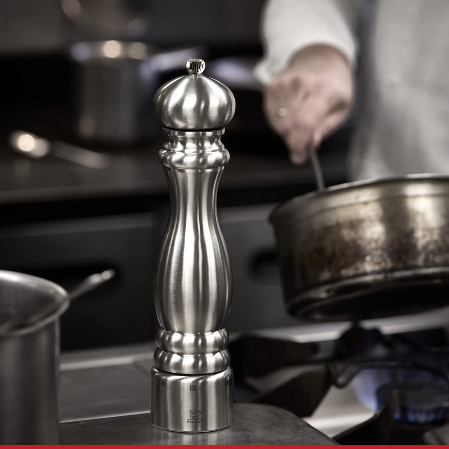 'Peugeot Paris Chef u'Select Stainless Steel 30cm - 12'''' Pepper Mill'' (32517)