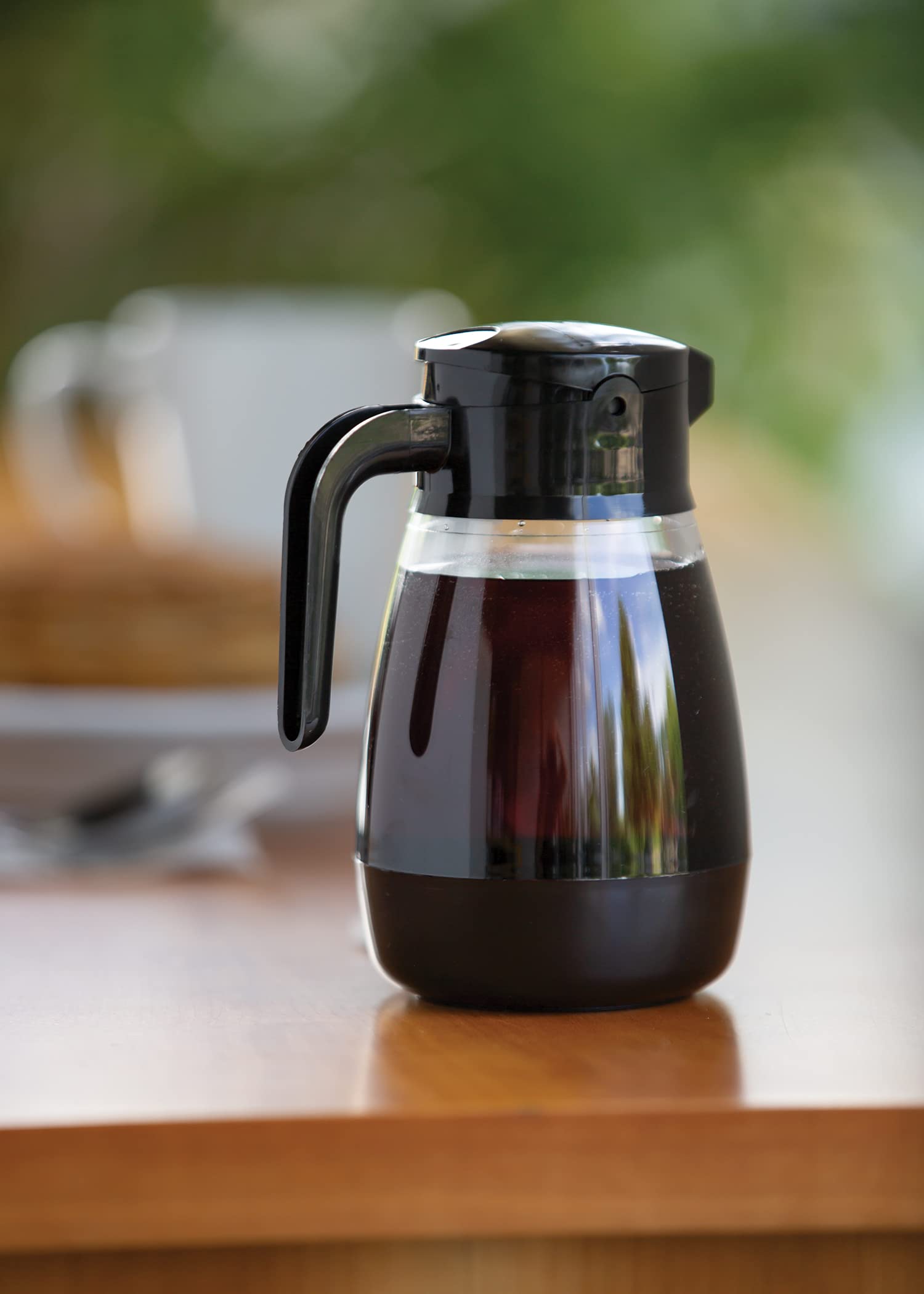 Service Ideas Sy916Bl Syrup Dispenser, 16Oz, Black/Clr