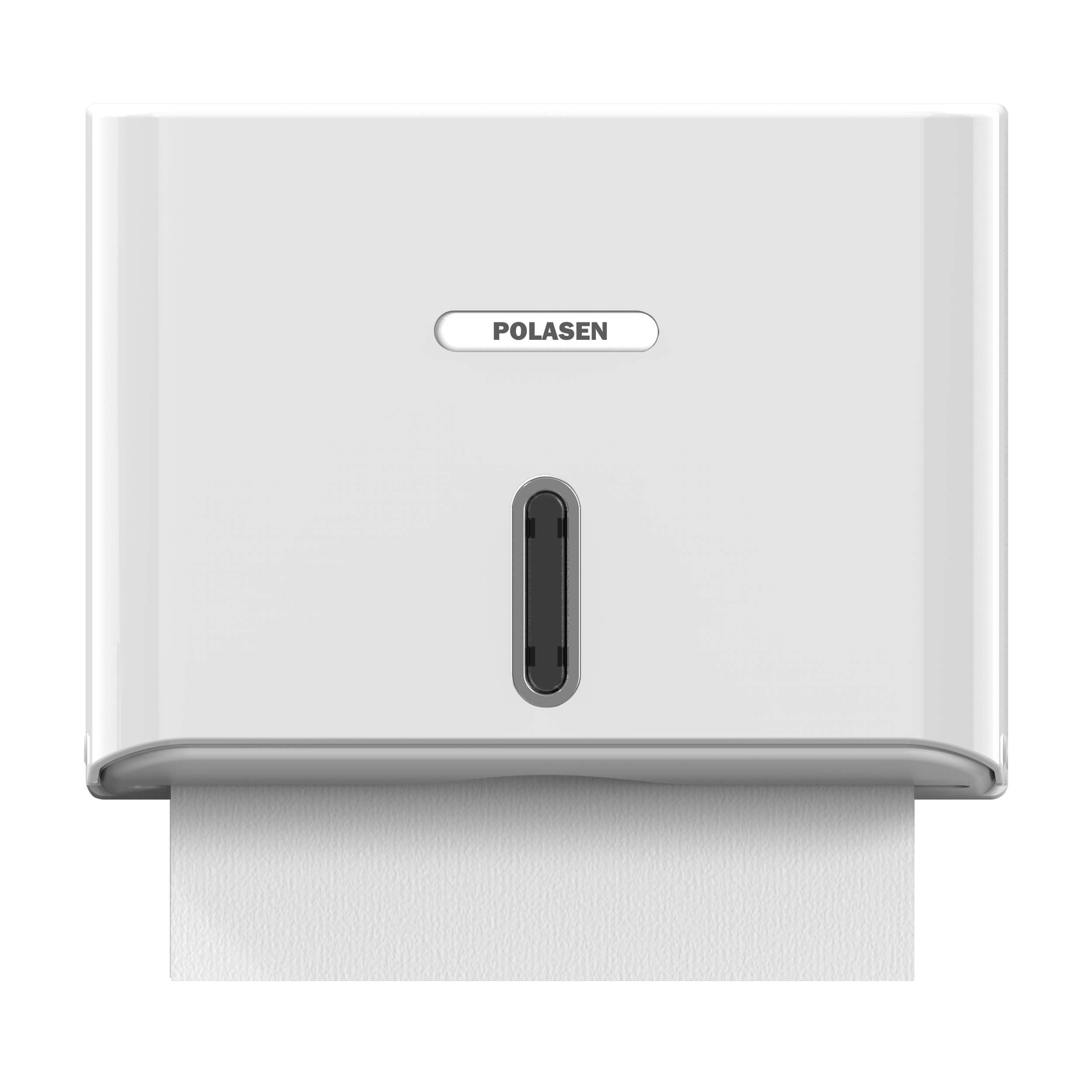 POLASEN Multifold Paper Towel Dispenser Wall Mount White Compact Adhesive No Drilling or Screws Installation Fits Combi-Fold Fus