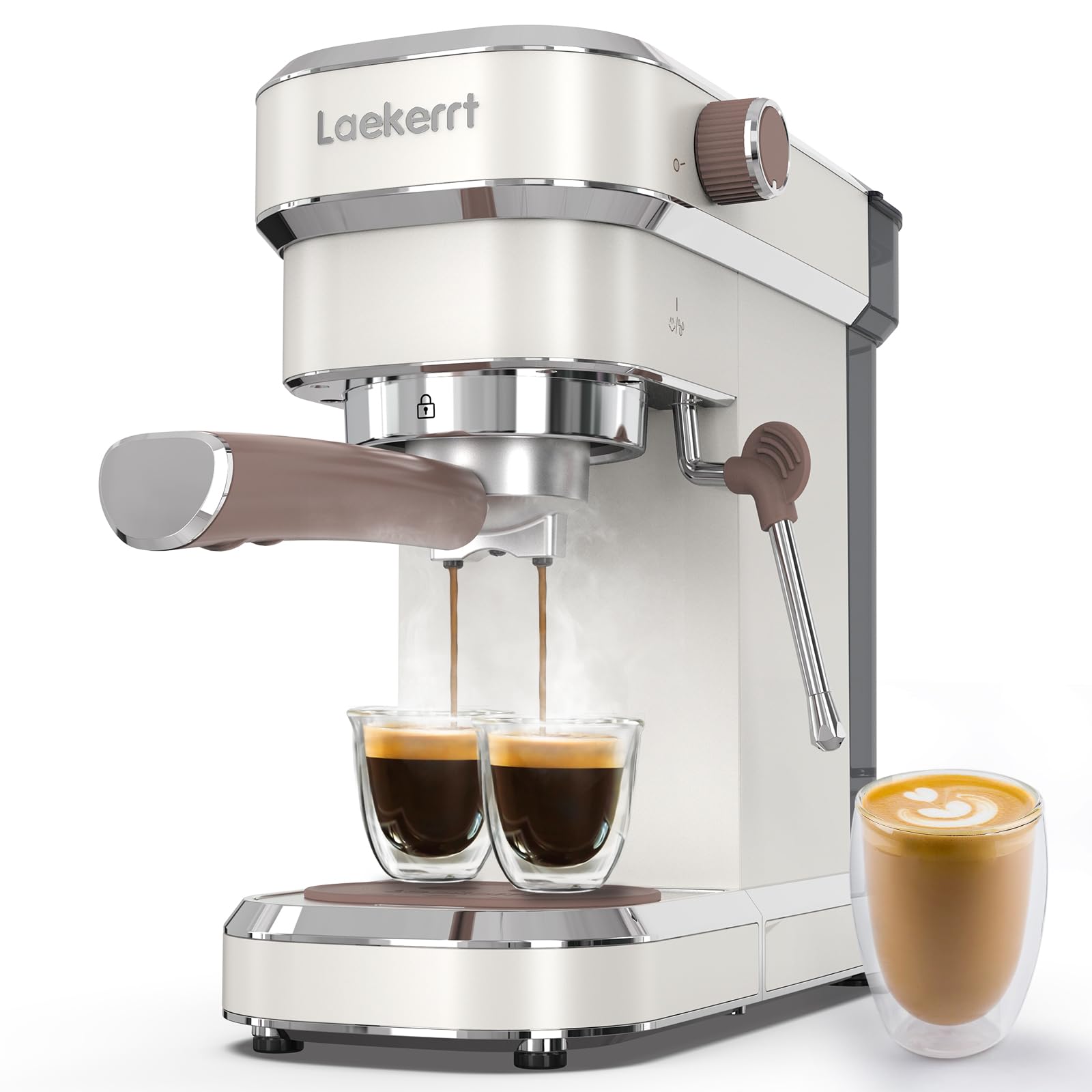 Espresso Machine, Expresso Coffee Machines for Home, 20 Bar Cafetera Espresso with Milk Frother Steam Wand, Compact Small Coffee