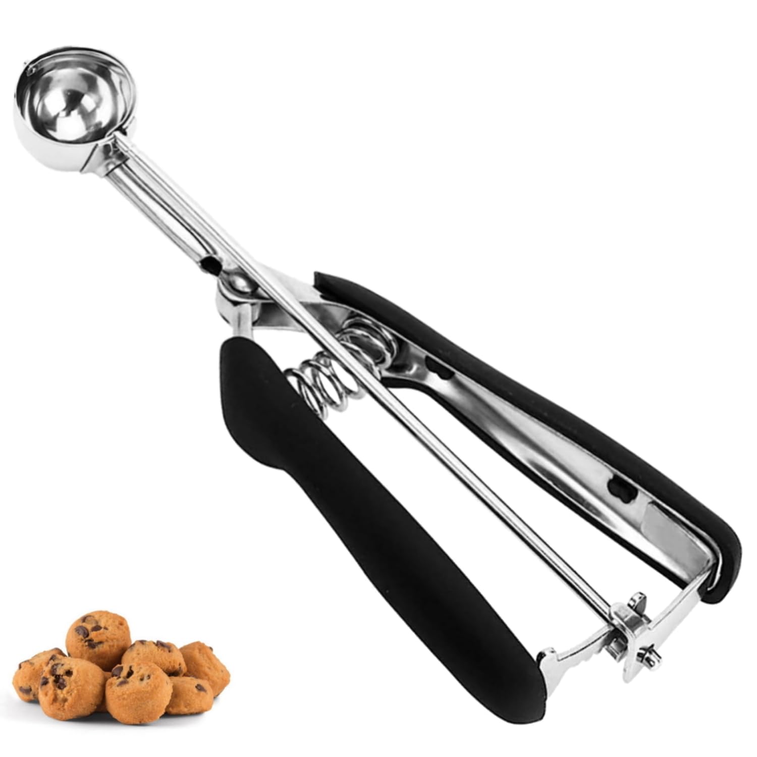 Cookie Scoop, Mini Cookie Scoops for Baking, 2 Tsp/ 10 ml/ 0.34 oz Cookie Scooper for Baking,18/8 Stainless Steel Cookie Dough S