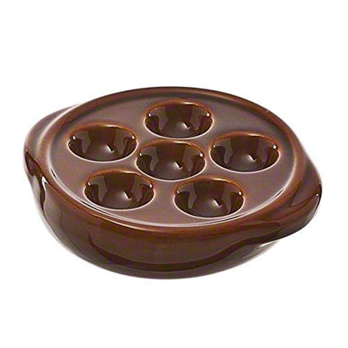 Browne Foodservice 6-Hole Escargot Plate