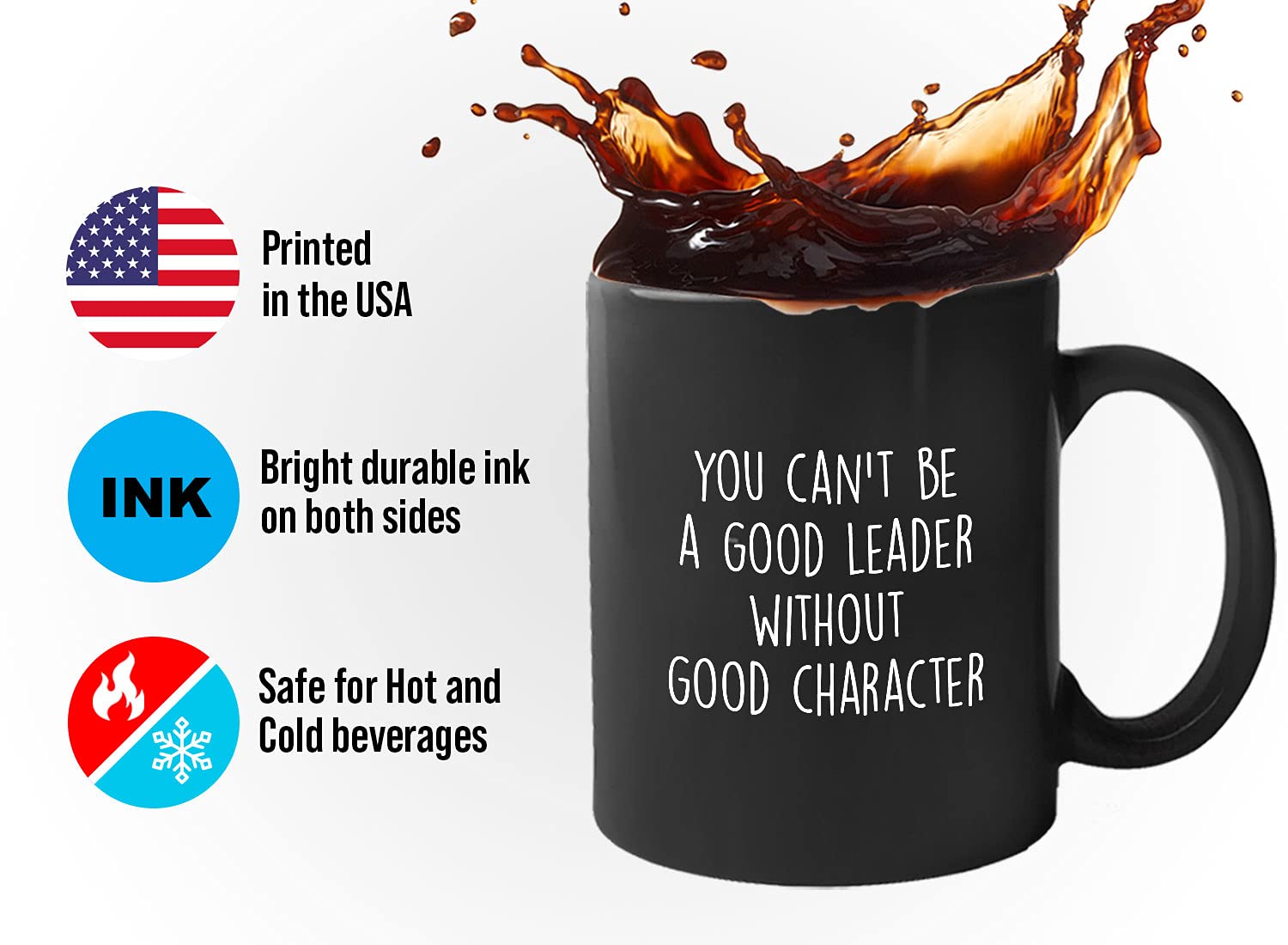 Bubble Hugs Leadership Coffee Mug - You Can't Be A Good Leader Without - Inspirational Retirement Profession Skills Good Charact