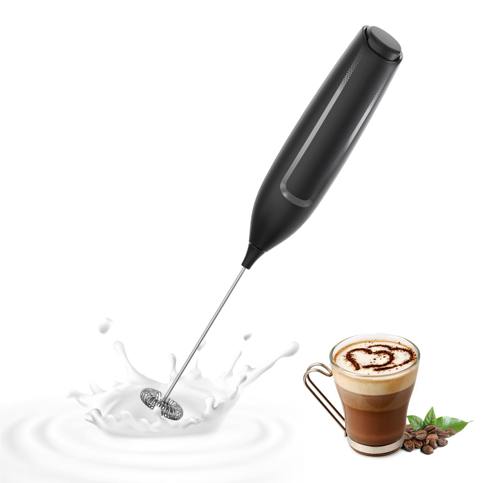 Milk Frother Handheld Battery-Operated Electric Foam Maker Frother Wand