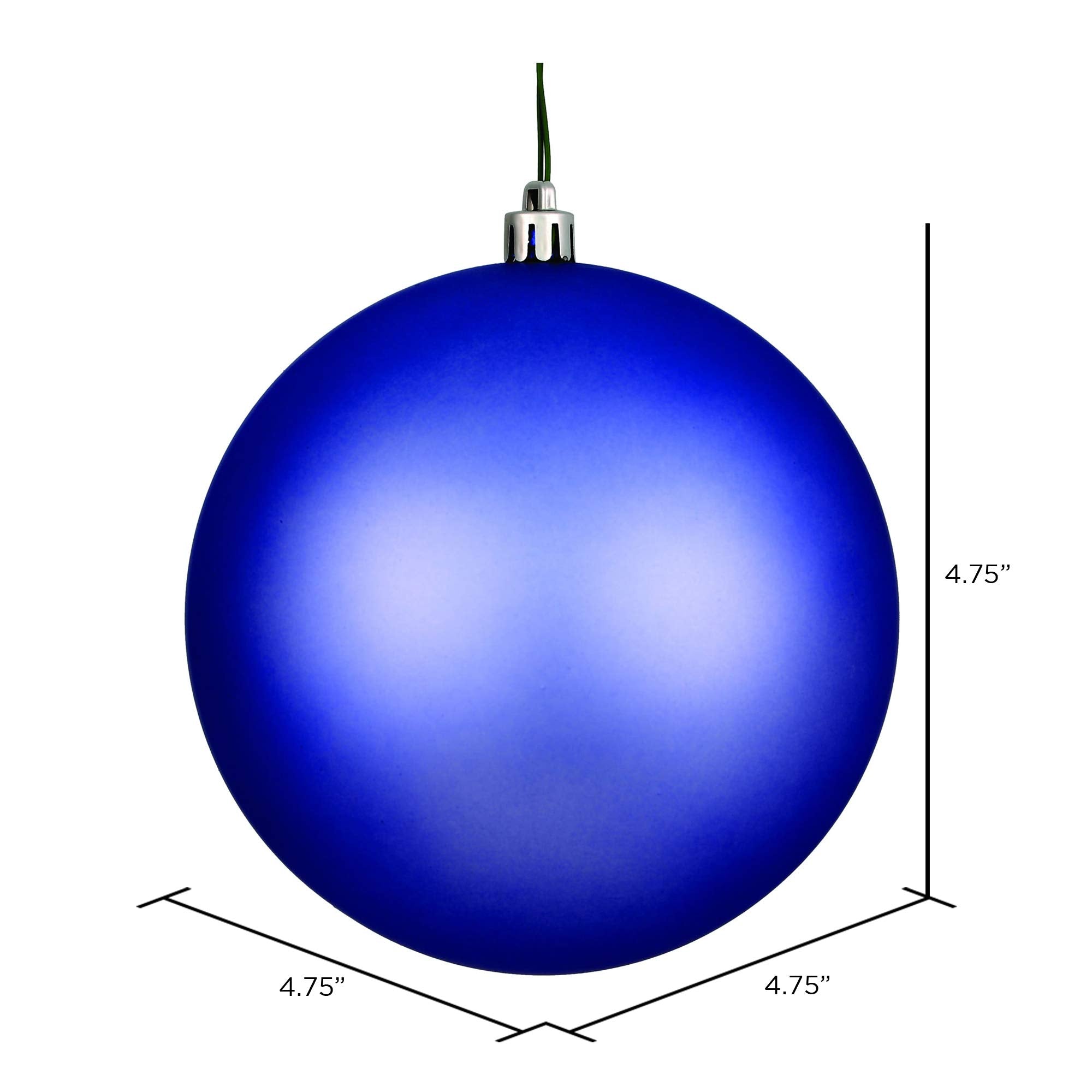 Vickerman 4.75 Periwinkle Matte Ball Ornament, 4 per Bag