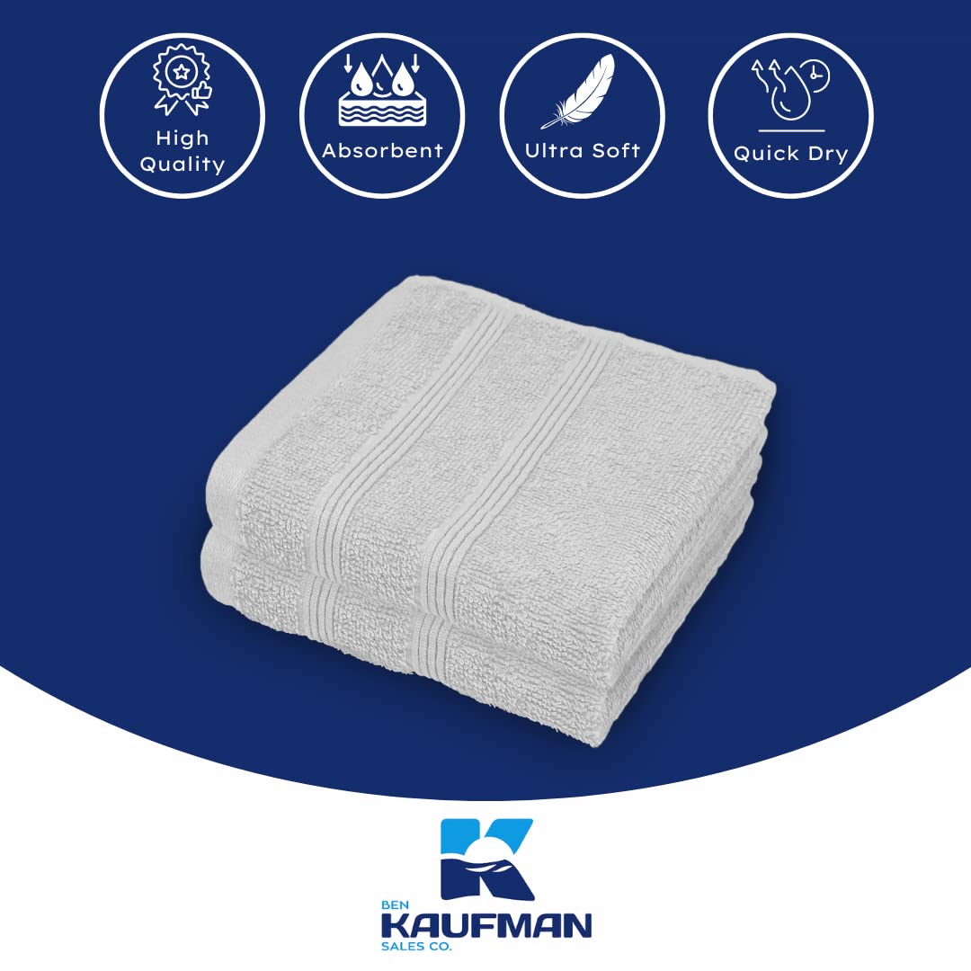 Kaufman - Premium Washcloth Set Of 144 Pieces (13X13 Inches) 100% Cotton Ring Spun, Highly Absorbent, Durable And Ultra Soft Fee