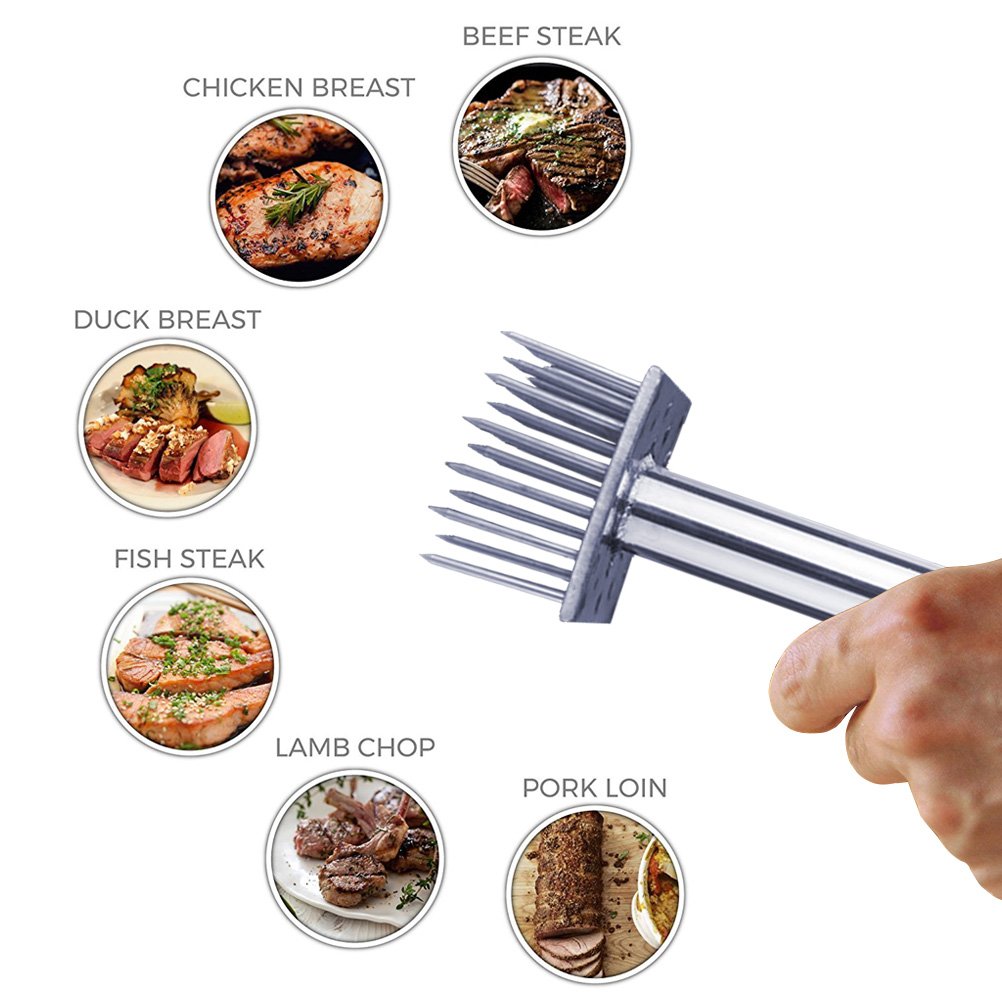 Vankcp Professional Meat Tenderizer Tool Poultry Tenderizers With 28 Stainless Steel Blades Meat Mallet For Beef,Pork,Chicken