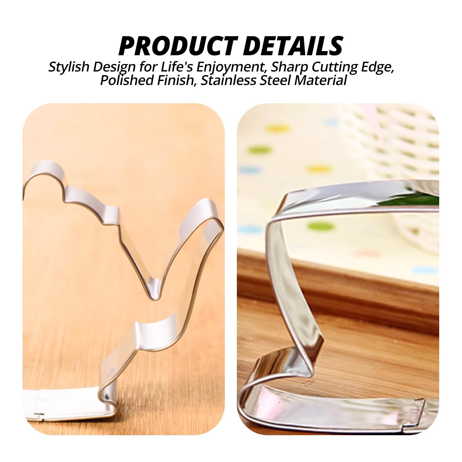 Yafiygi 2Pack Tea Cup Cookie Cutter Stainless Steel Tea Pot And Tea Cup Biscuit Cookie Cutter Ideal For Tea Parties Weddings And