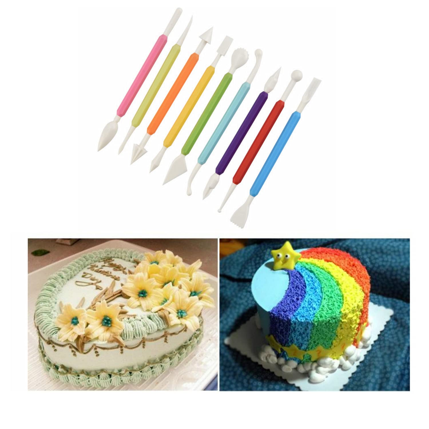 Yqboom 13Pcs Diy Fondant Tool, Cake Decorating Hand Tool, Gum Paste Modeling Tools