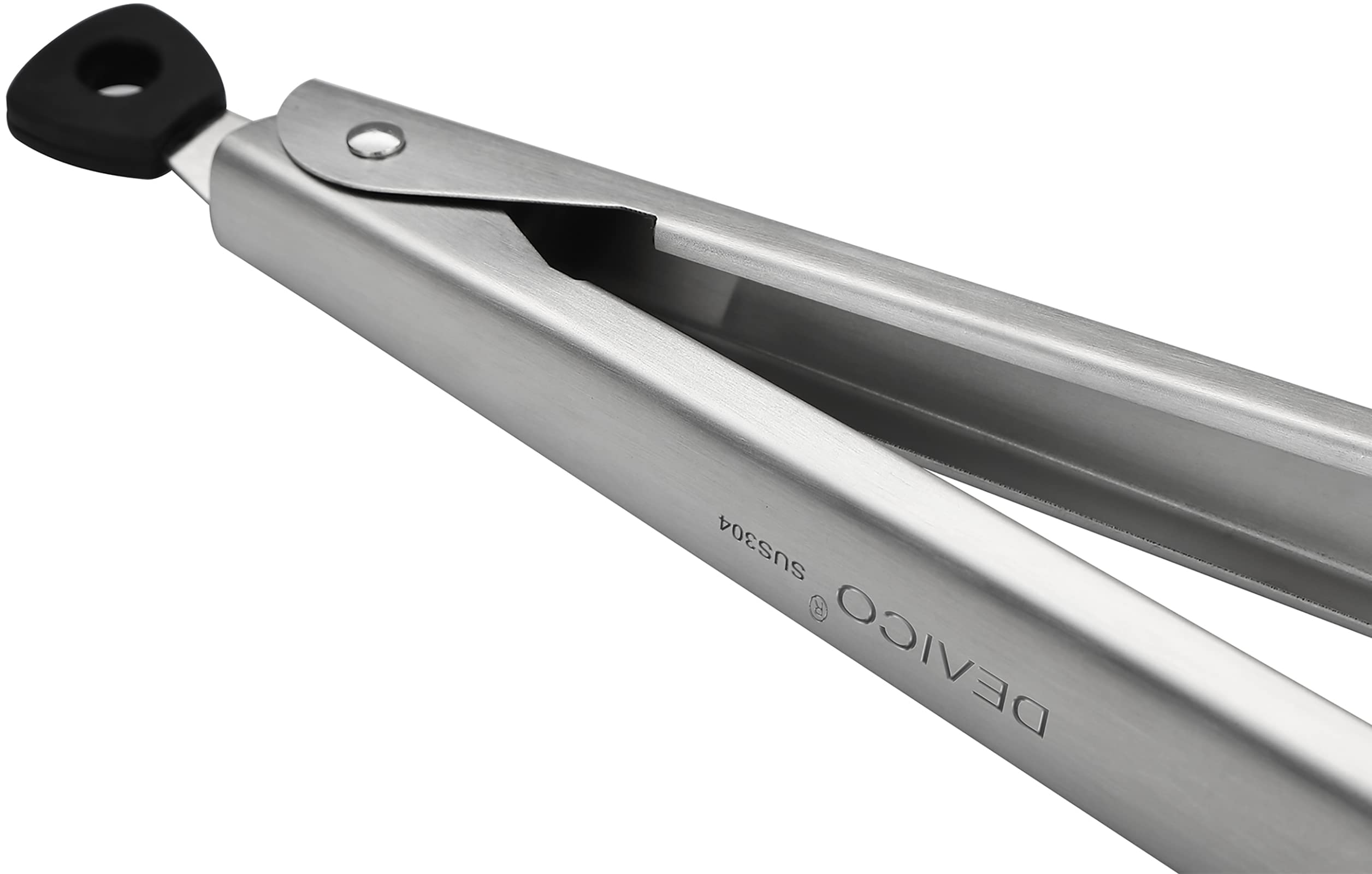 Devico Kitchen Tongs For Cooking, 2-Piece 12 Inch 18/8 Stainless Steel Metal Bbq Grill Tongs With Lock