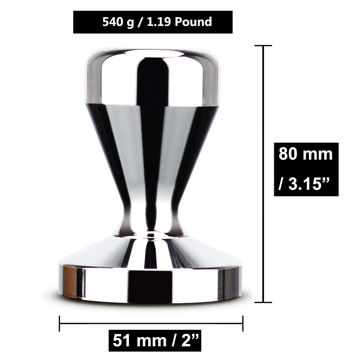 Coffee Tamper Press Chromed (51Mm / 2'')