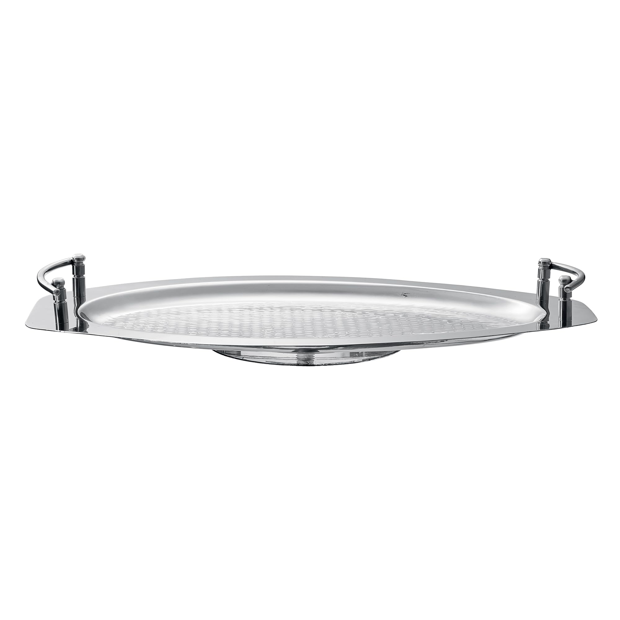 Modern Stainless Steel Serving Tray with Handles