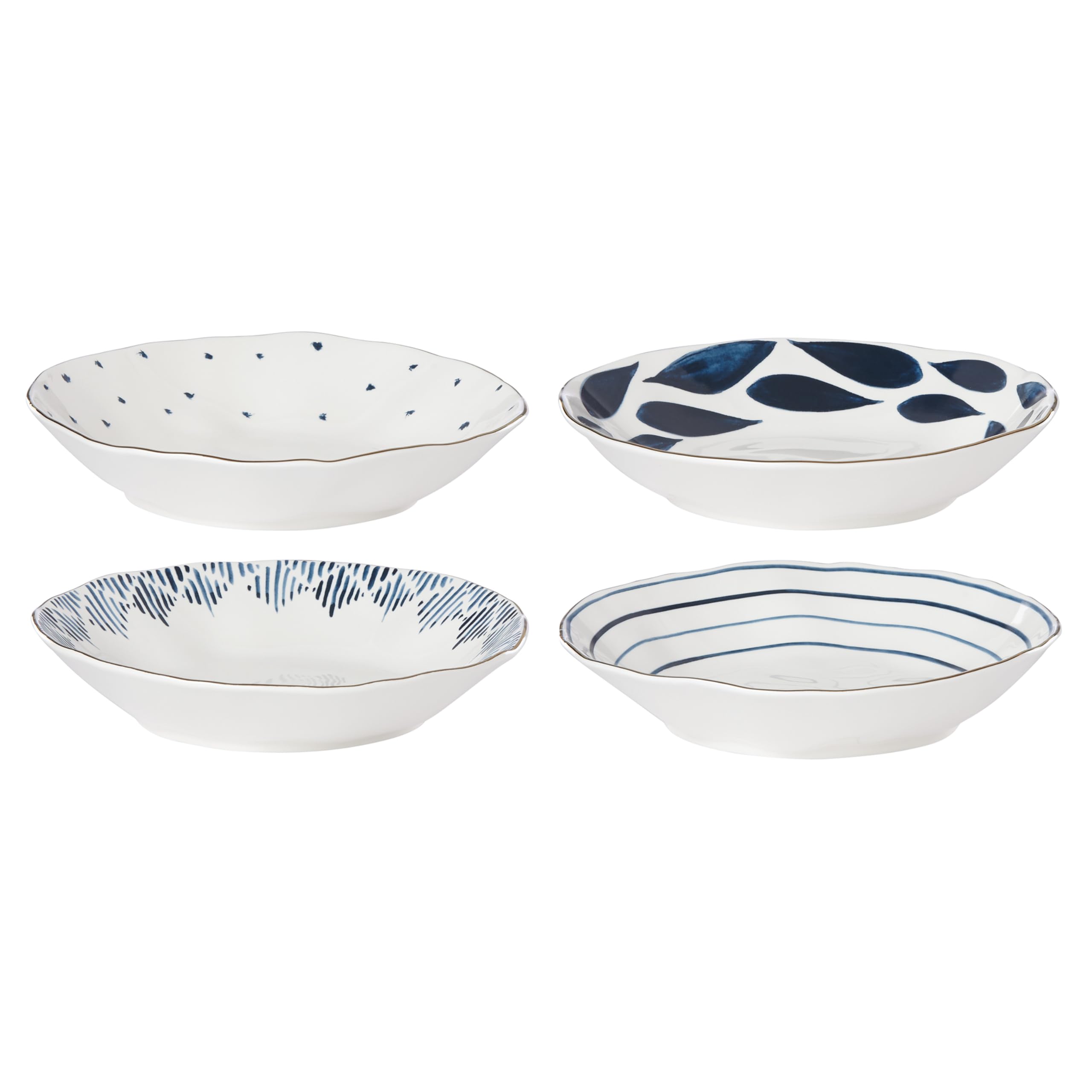 Lenox Blue Bay 4-Piece Set Pasta Bowls, 4.75 Lb