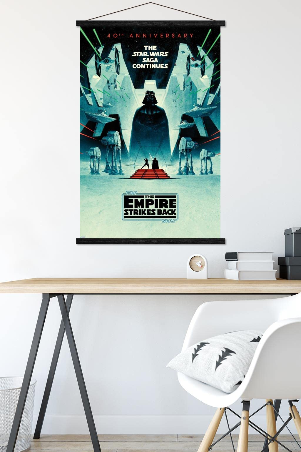 Trends International Star Wars: The Empire Strikes Back - 40Th Anniversary Wall Poster, 22.375'' X 34'', Premium Print And Black